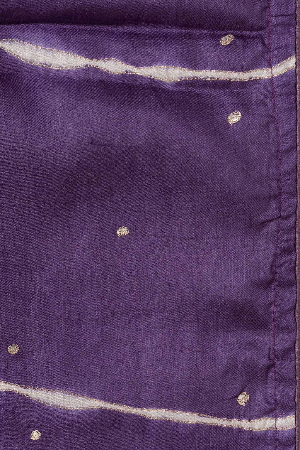 Border image of Purple Dual Tone Tussar Silk Saree with Embroidery on the body and Without Border. 