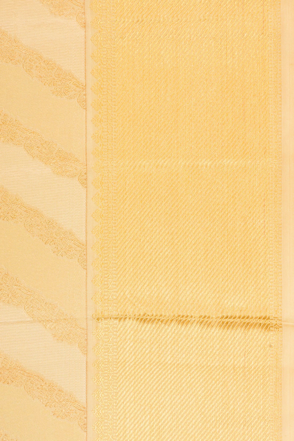 Border image of Sandal Dual Tone Kanjivaram Silk Saree with Zari Brocade on the body and Zari Border. 