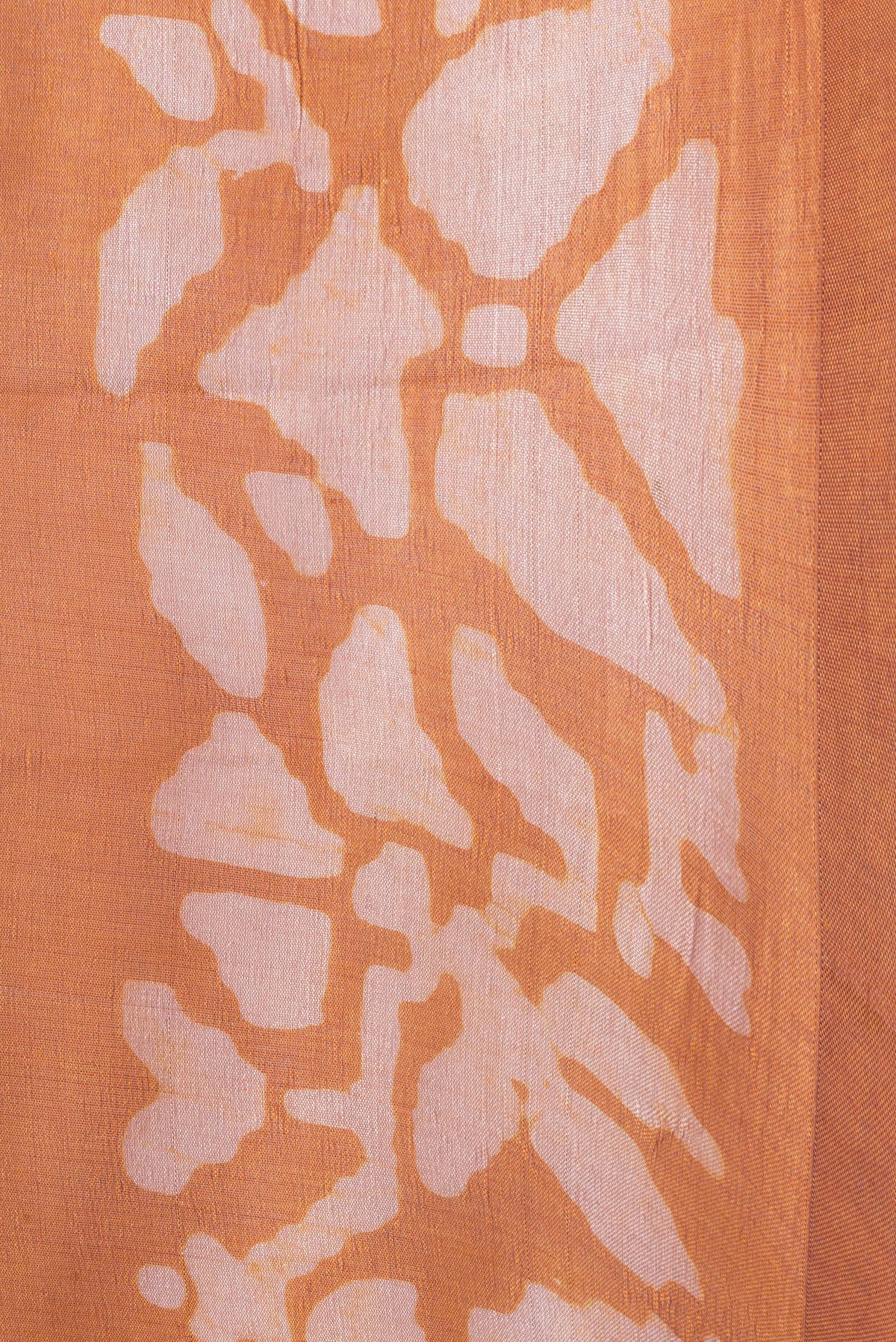 Border image of Mustard Dual Tone Tussar Silk Saree with Printed design on the body and Printed Border. 