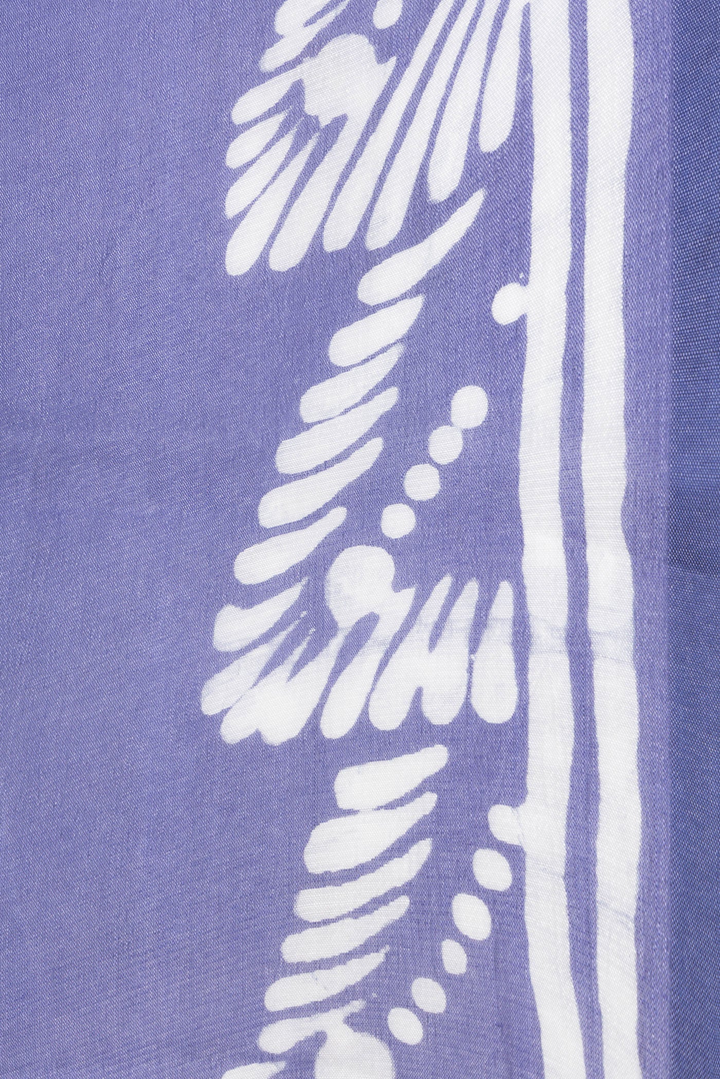 Border image of Violet Dual Tone Tussar Silk Saree with Printed design on the body and Printed Border. 