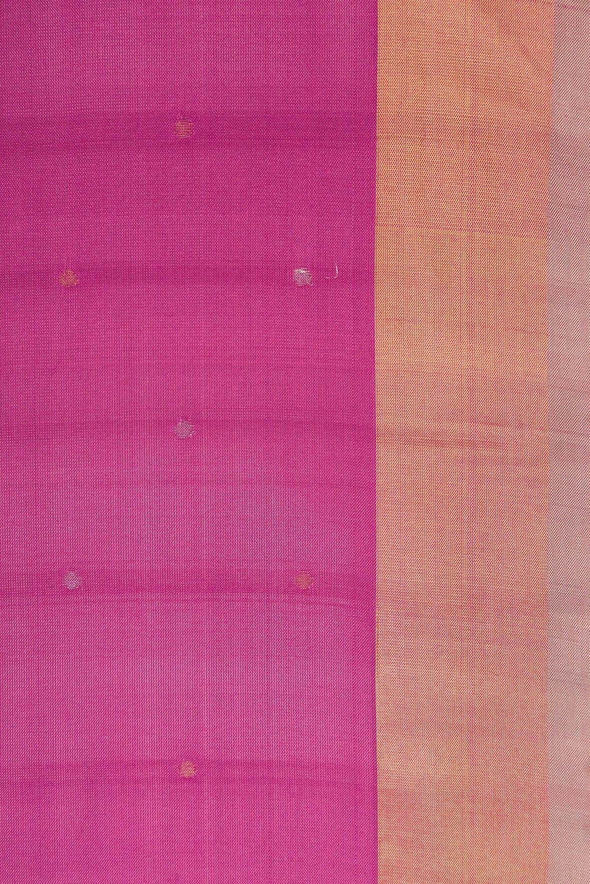 Border image of Lavender Dual Tone Uppada Silk Saree with Zari Butta on the body and Zari Border. 