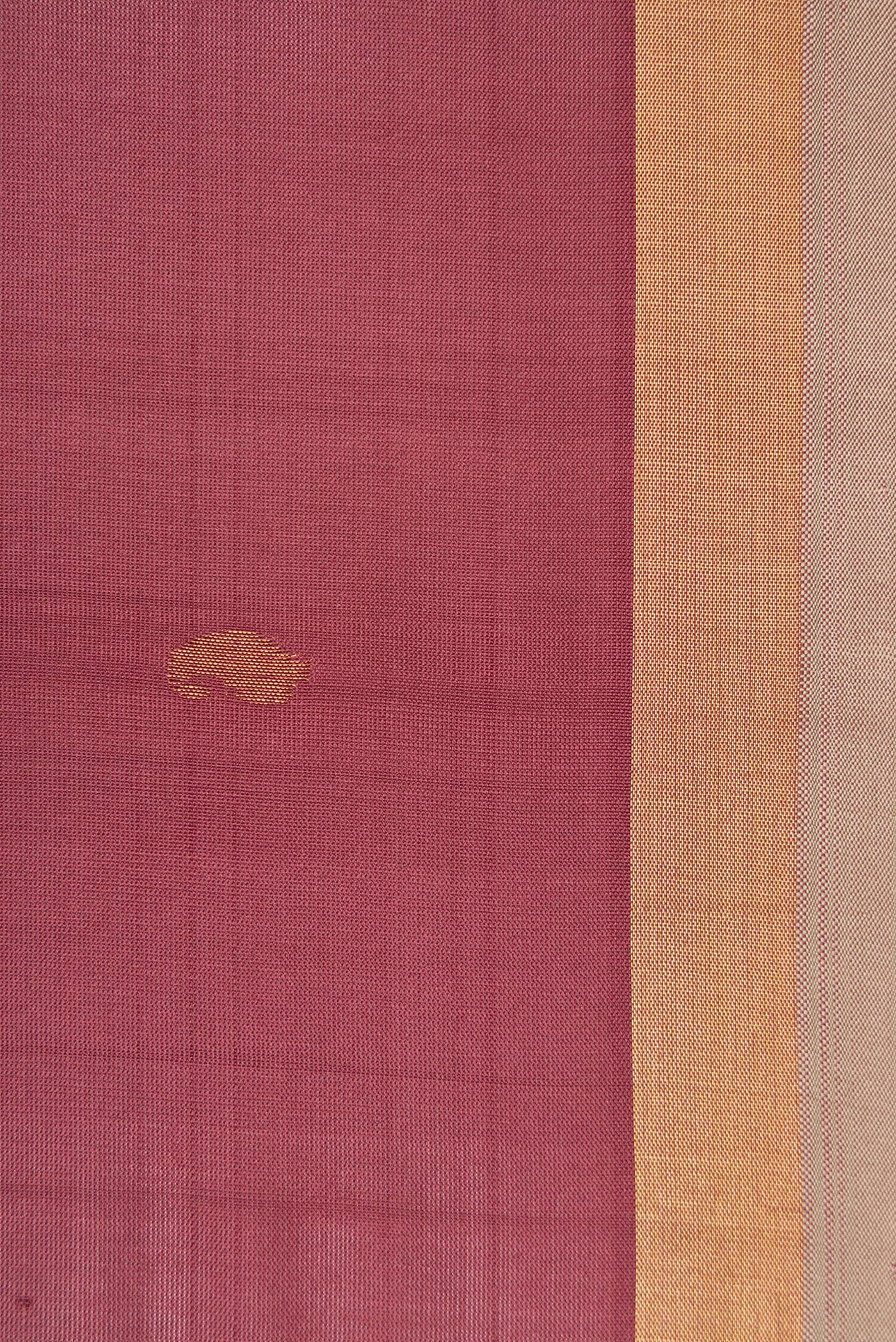 Border image of Brown Dual Tone Uppada Silk Saree with Zari Butta on the body and Zari Border. 