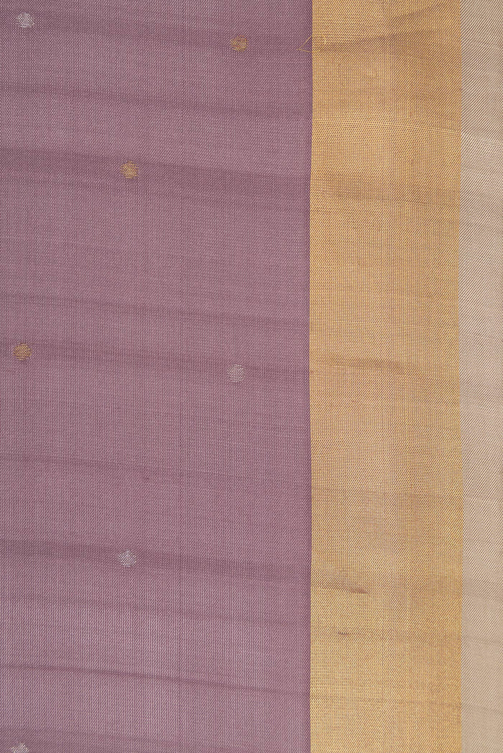 Border image of Lavender Dual Tone Uppada Silk Saree with Zari Butta on the body and Zari Border. 