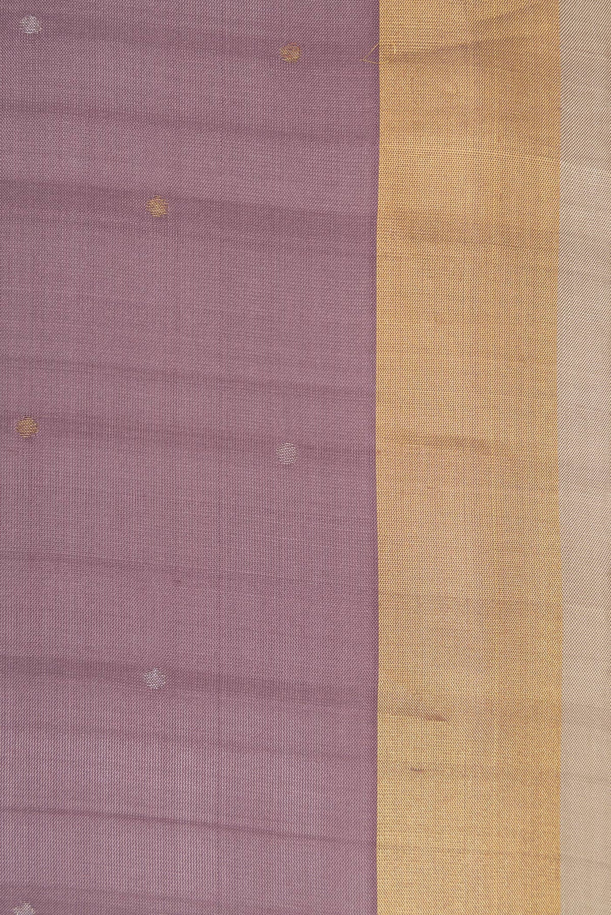 Border image of Lavender Dual Tone Uppada Silk Saree with Zari Butta on the body and Zari Border. 