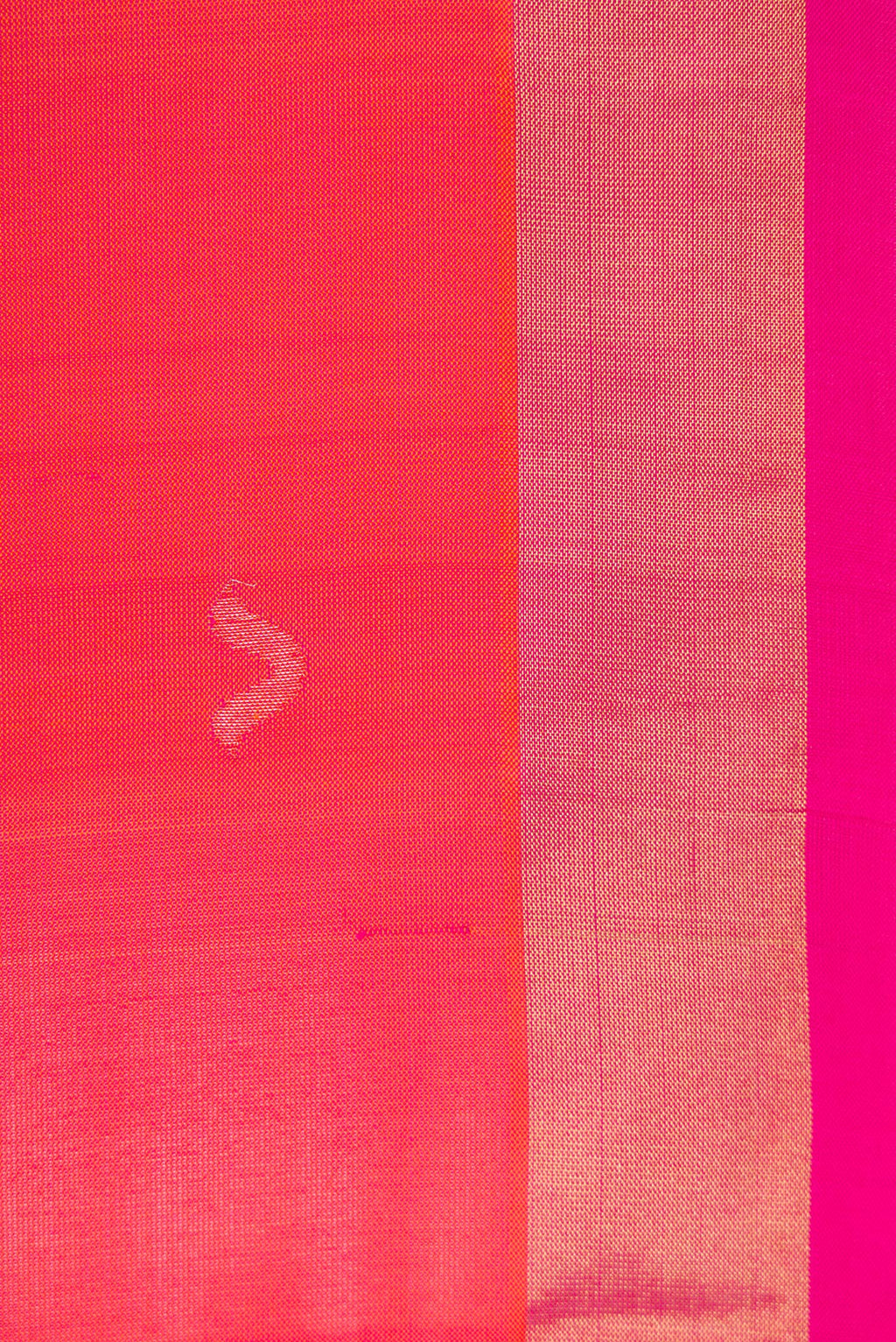 Border image of Coral Dual Tone Uppada Silk Saree with Zari Butta on the body and Zari Border. 
