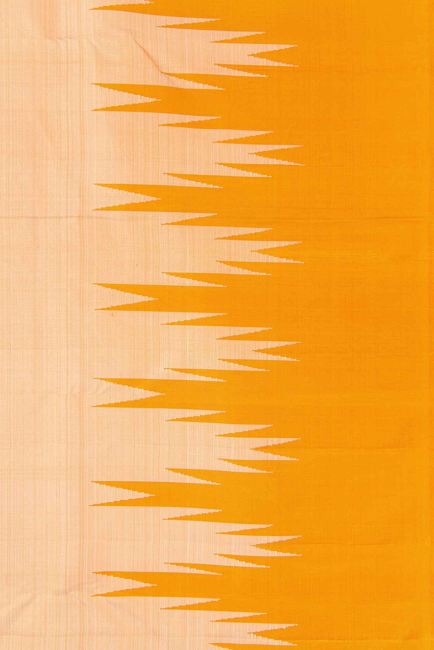 Border image of Sandal Dual Tone Kanjivaram Silk Saree with Plain Body and Temple Border. 