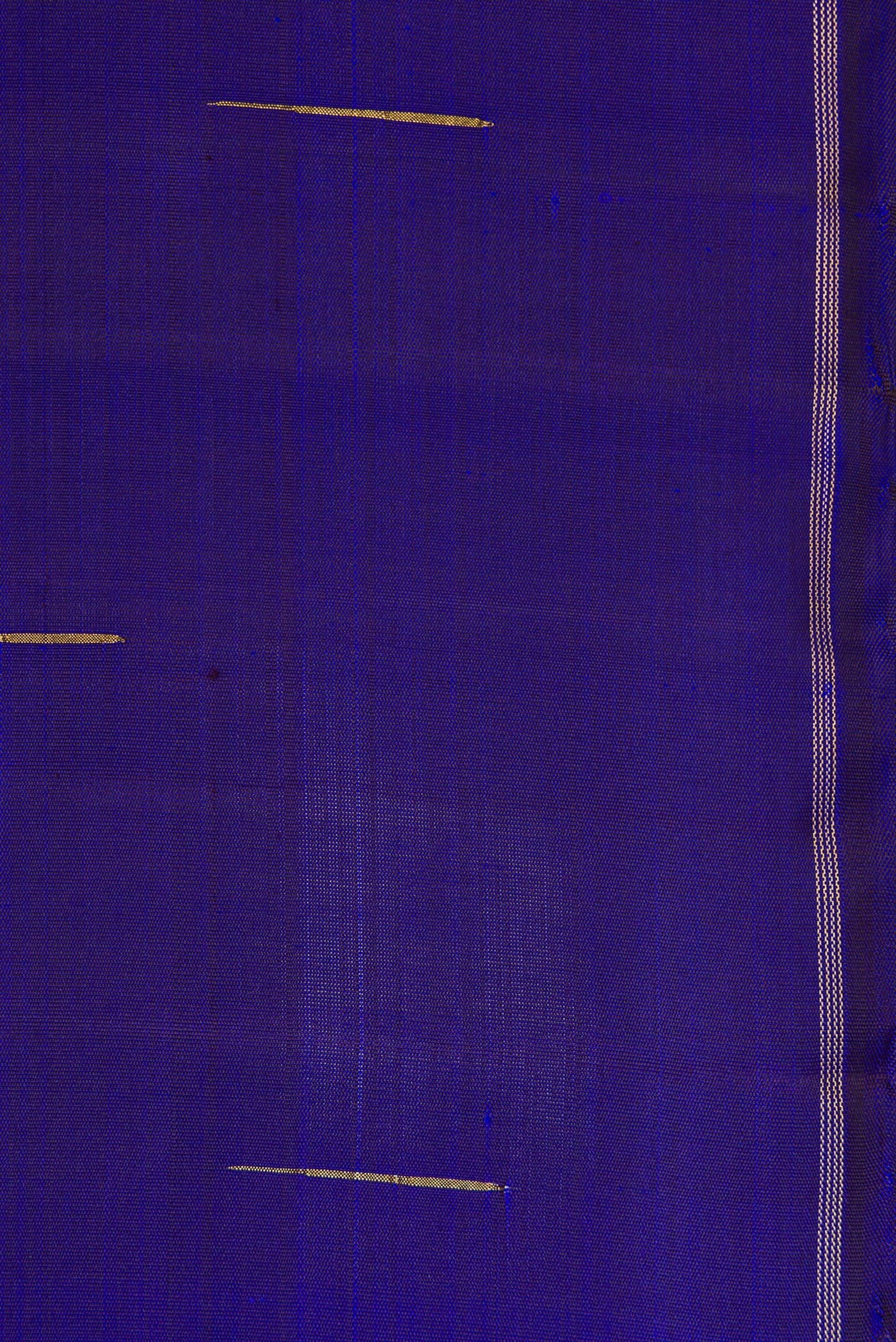 Border image of Navy Blue Dual Tone Kanjivaram Silk Saree with Zari Butta on the body and Thin Zari Line. 