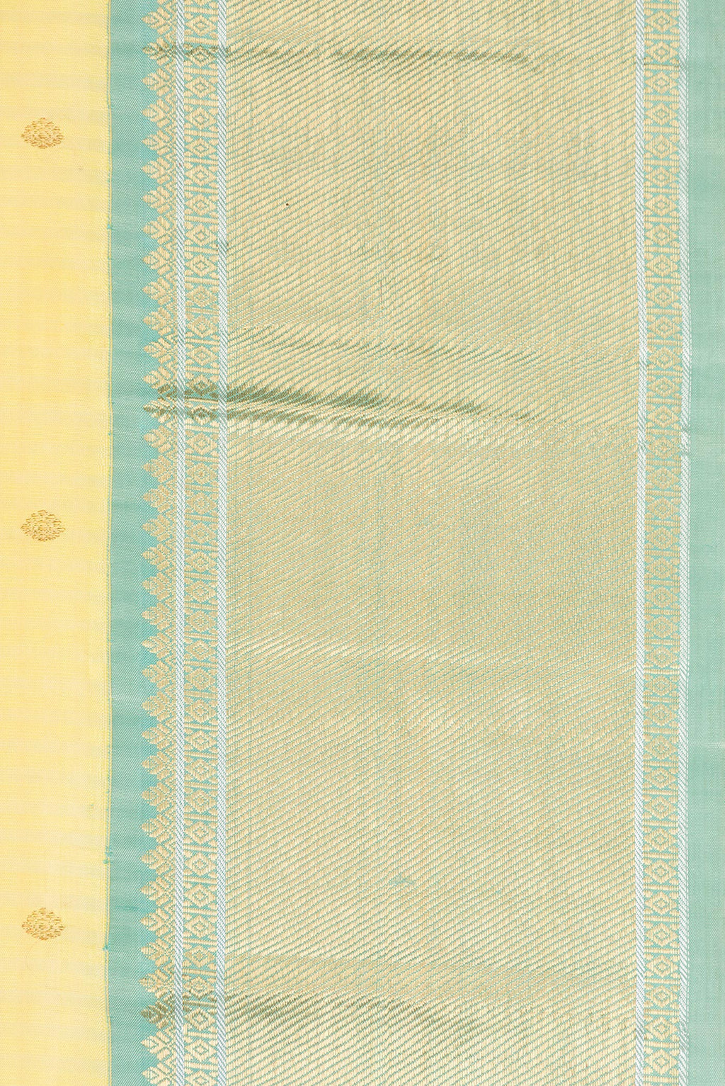 Border image of Pure Silk Pure Zari Sandal Dual Tone Kanjivaram Saree with Checked design on the body and Zari Border. 