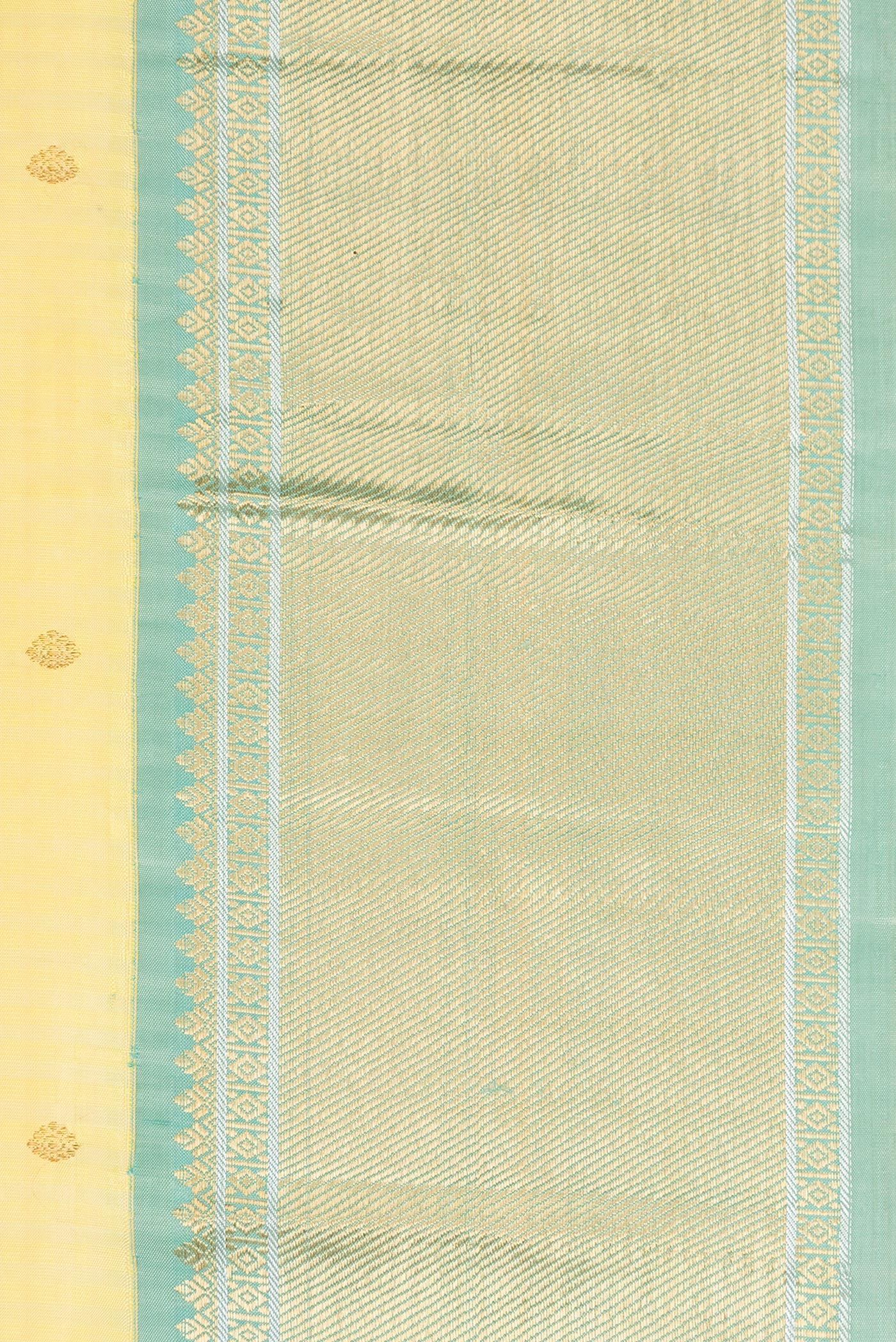 Border image of Pure Silk Pure Zari Sandal Dual Tone Kanjivaram Saree with Checked design on the body and Zari Border. 