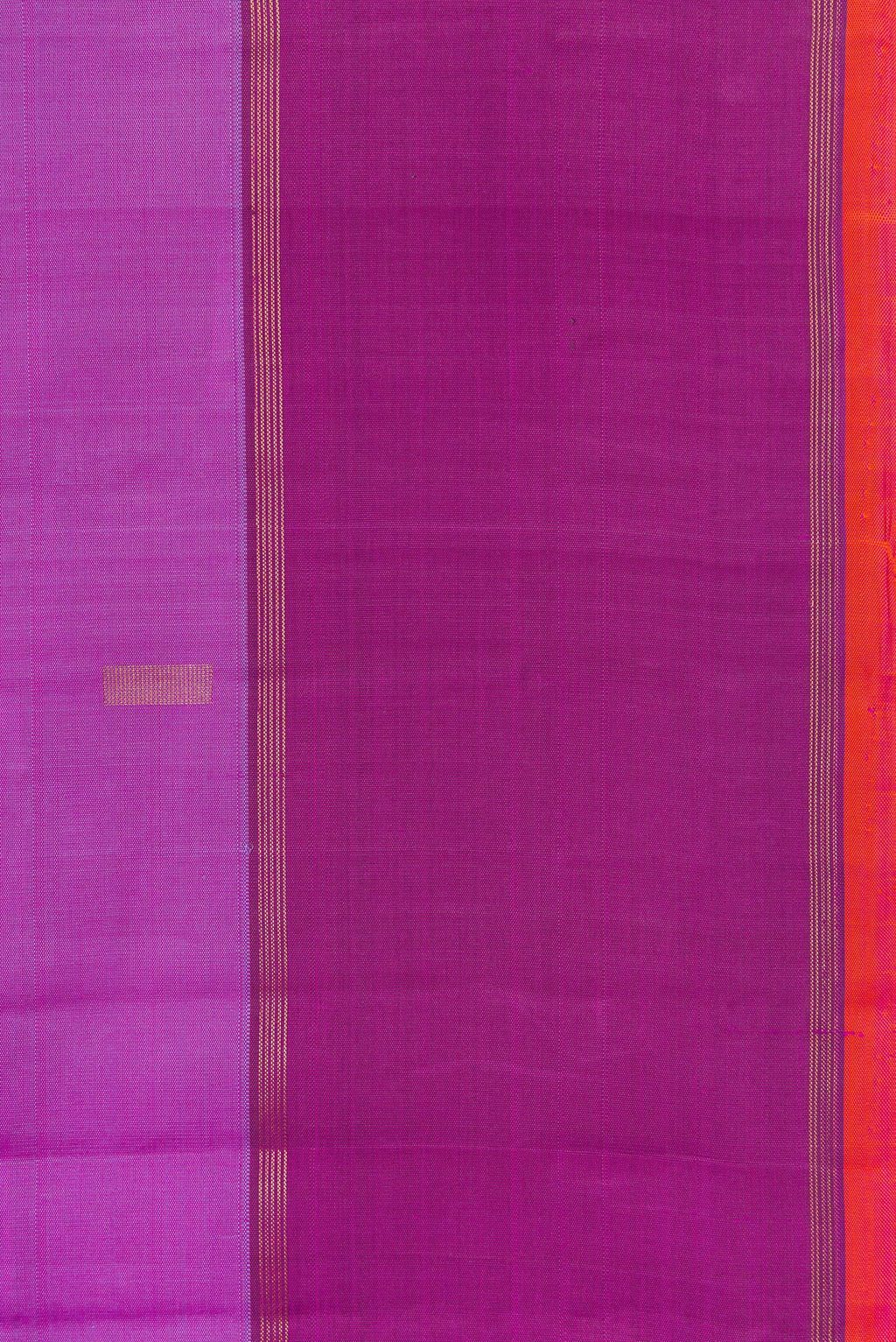Border image of Pure Silk Pure Zari Purple Dual Tone Kanjivaram Saree with Zari Butta on the body and Zari Border. 