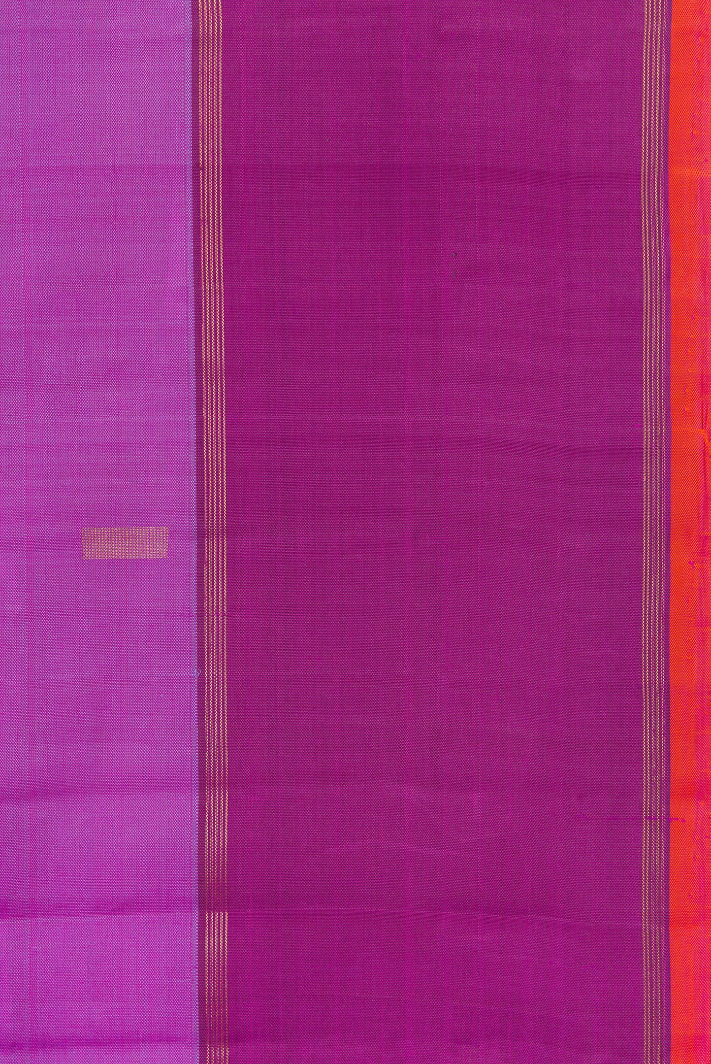 Border image of Pure Silk Pure Zari Purple Dual Tone Kanjivaram Saree with Zari Butta on the body and Zari Border. 