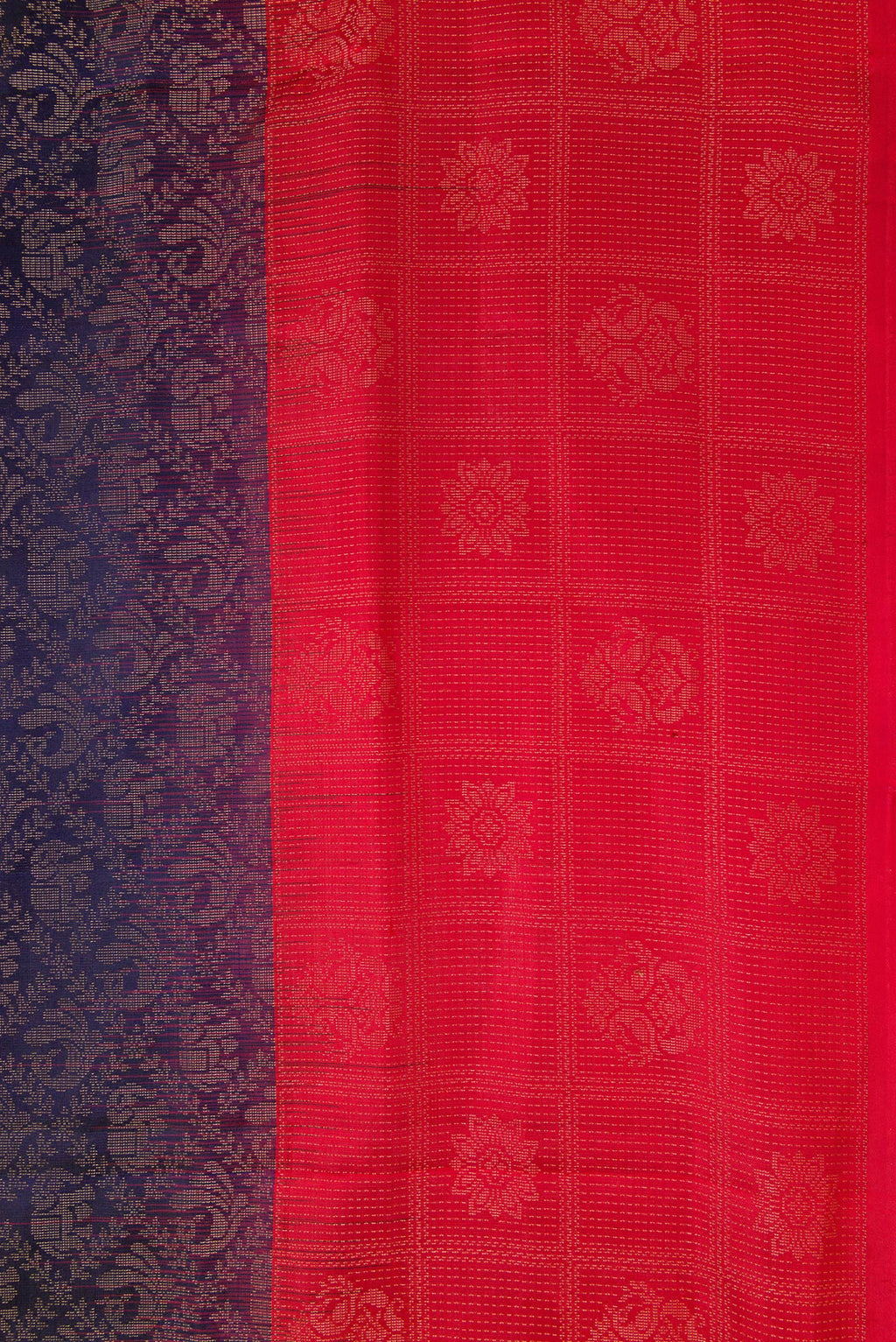 Border image of Navy Blue Dual Tone Soft Silk Saree with Zari Brocade on the body and Fancy Border. 