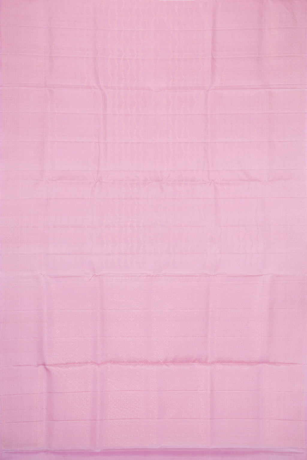 Flat view of Pink Dual Tone Soft Silk Saree with Zari Brocade on the body and Fancy Border. 