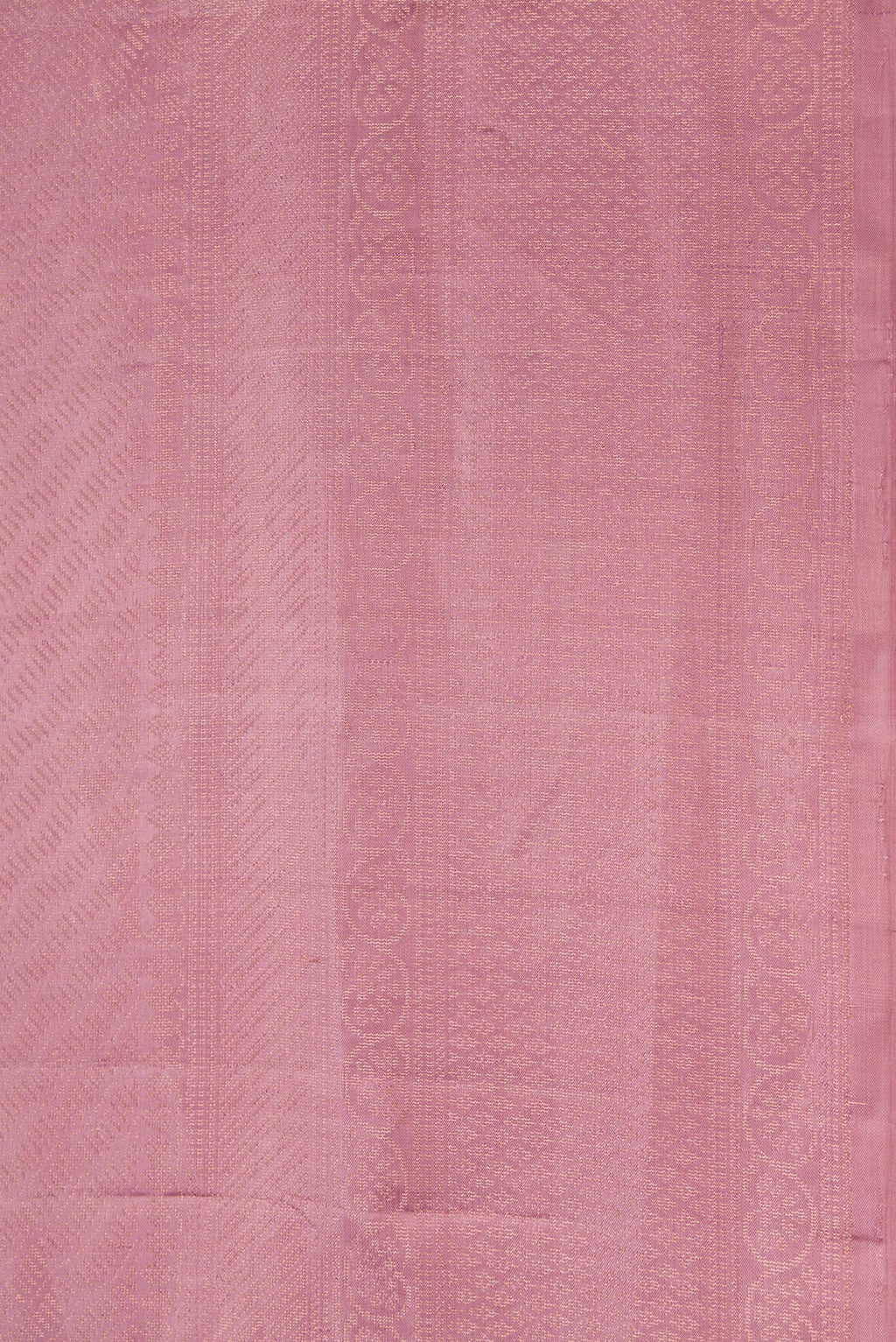 Border image of Rose Gold Dual Tone Soft Silk Saree with Zari Brocade on the body and Zari Border. 