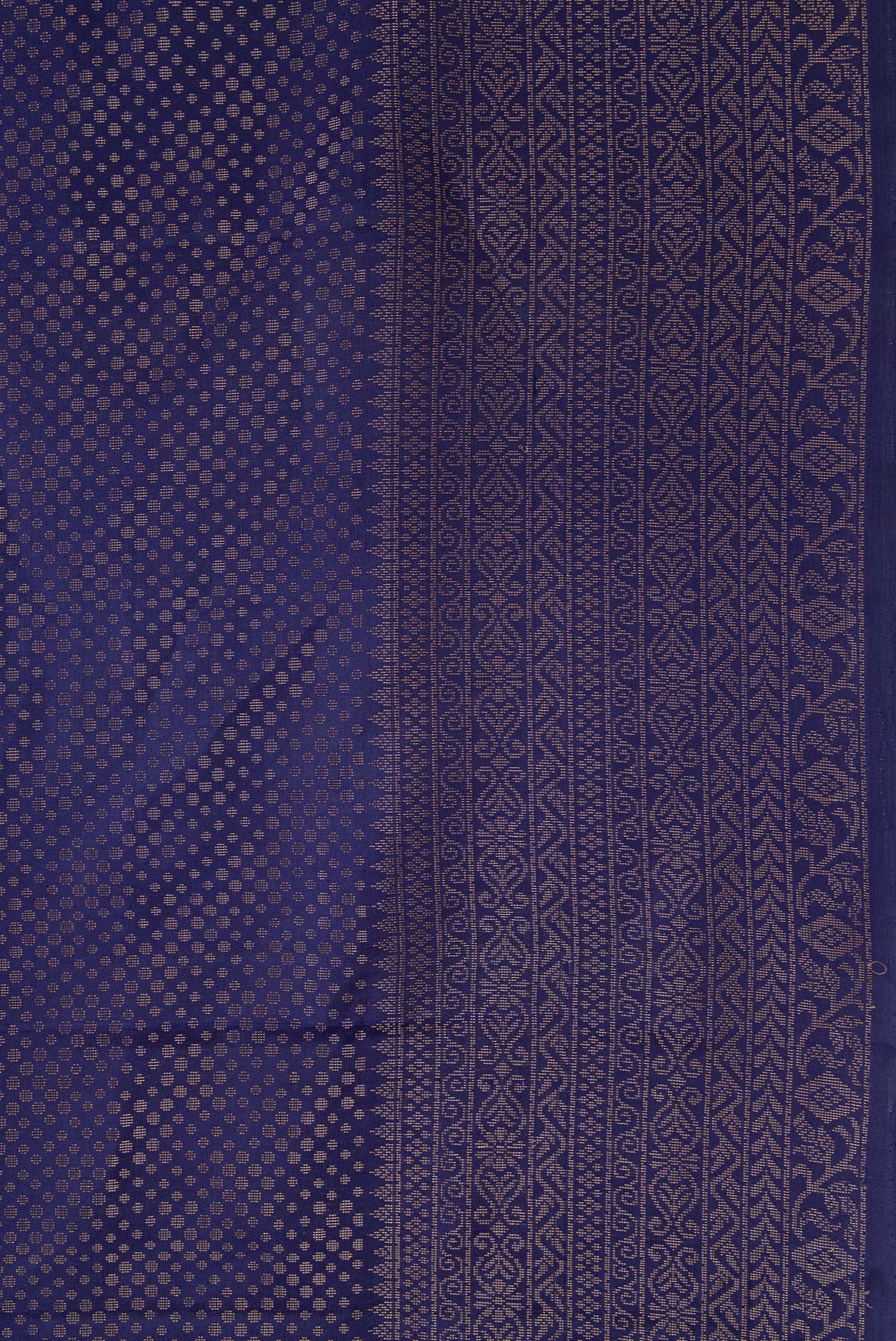 Border image of Navy Blue Dual Tone Soft Silk Saree with Zari Brocade on the body and Fancy Border. 