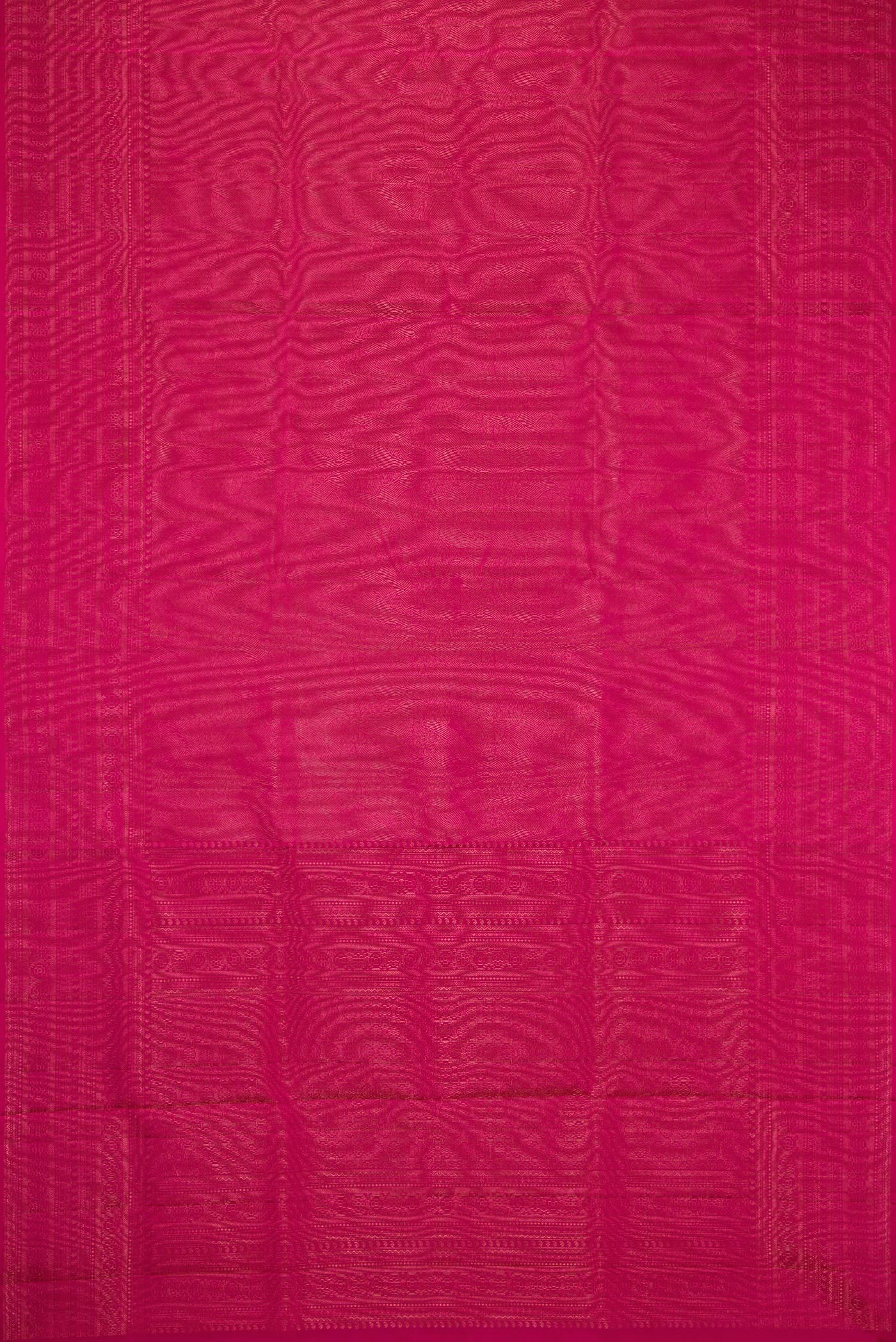 Flat view of Magenta Dual Tone Soft Silk Saree with Zari Brocade on the body and Fancy Border. 
