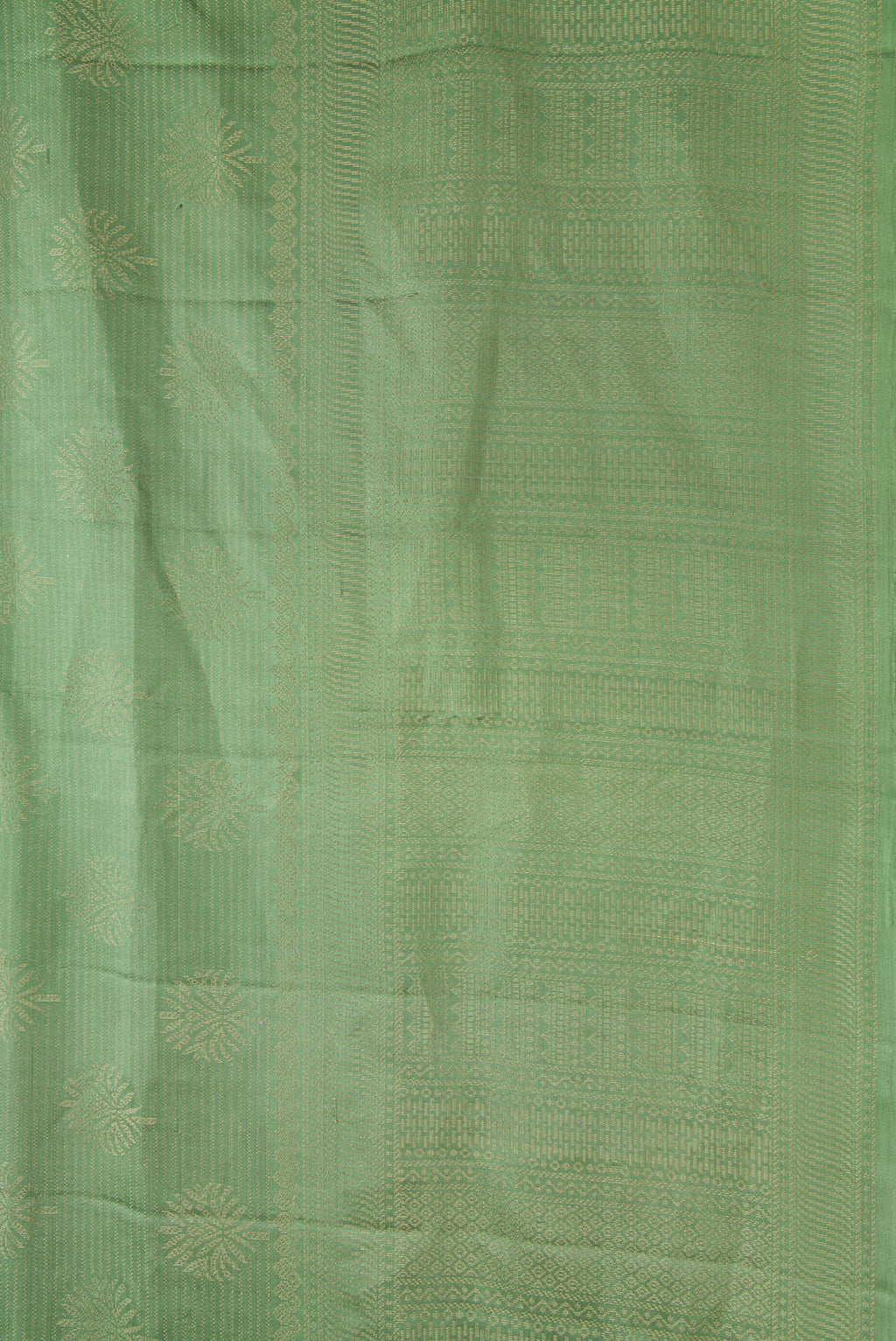 Border image of Pista Green Dual Tone Soft Silk Saree with Zari Brocade on the body and Fancy Border. 