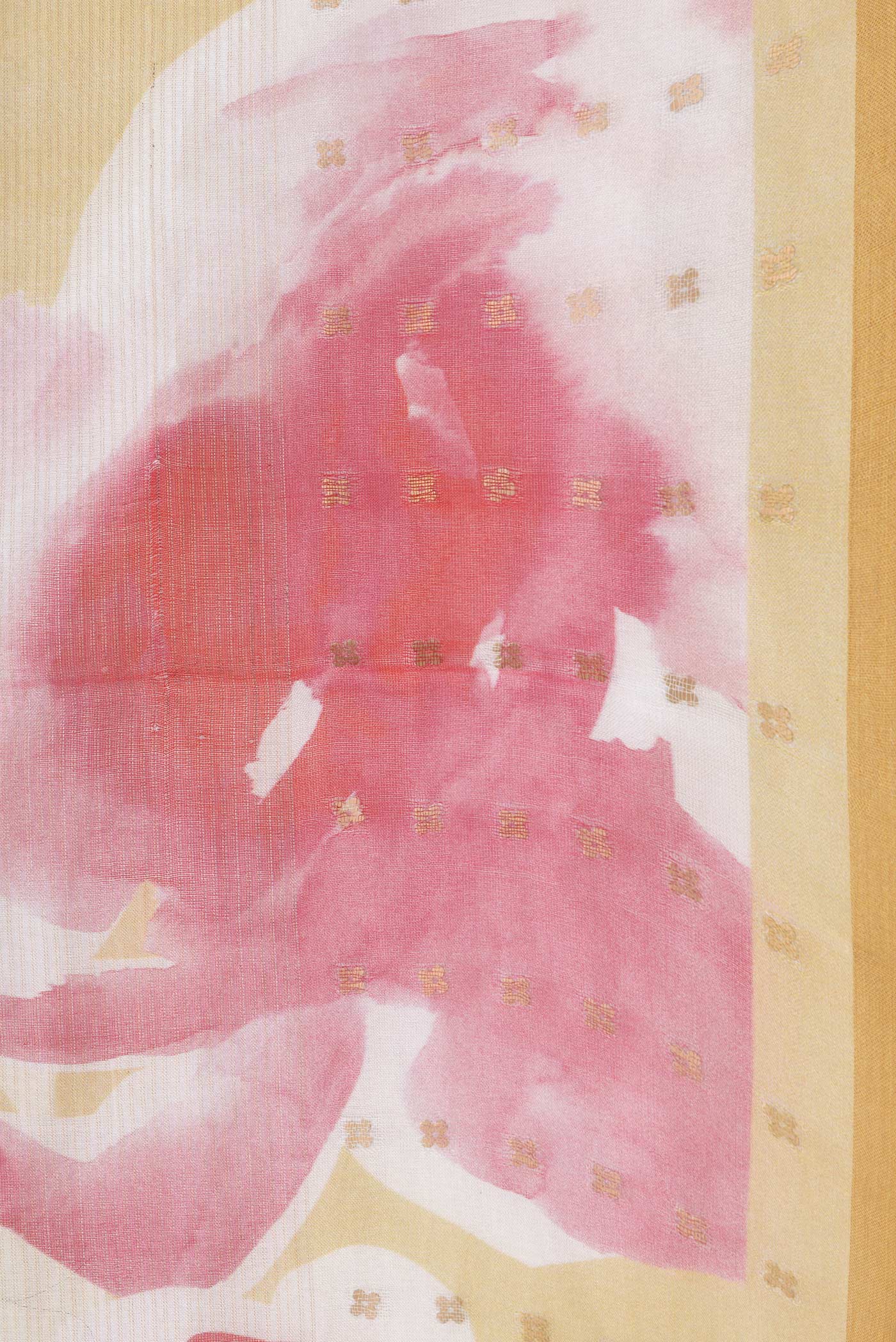 Border image of Mehandi Green Dual Tone Tussar Silk Saree with Printed design on the body and Embroidery Border. 