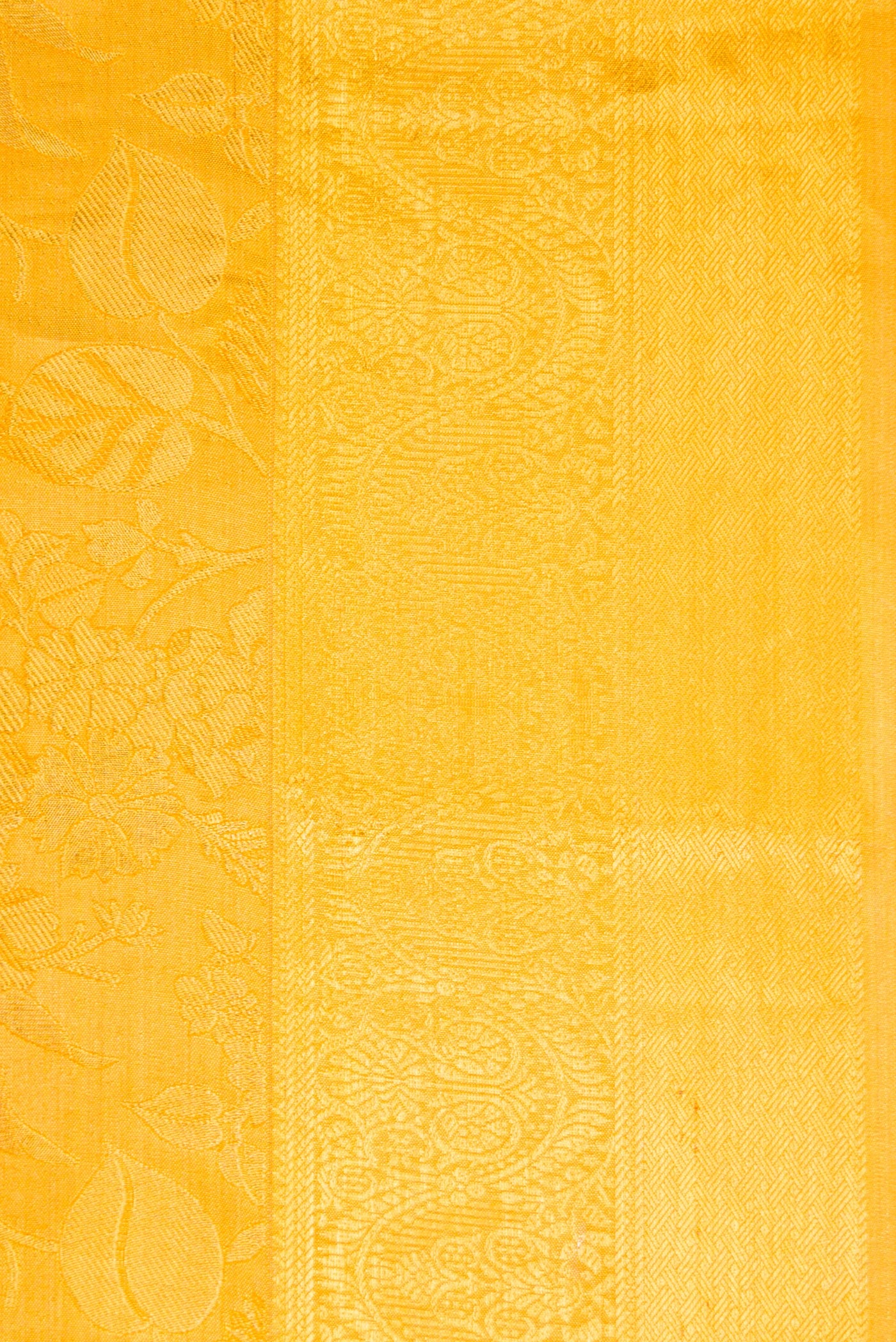 Border image of Gold Dual Tone Kanchipuram Tissue Silk Saree with Zari Brocade on the body and Zari Border. 