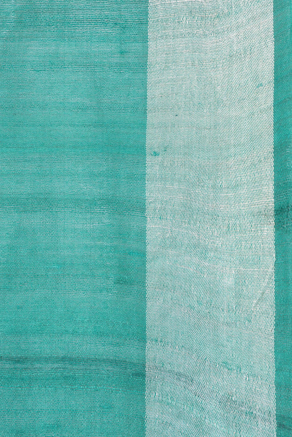 Border image of Green Dual Tone Tussar Silk Saree with Zari Butta on the body and Zari Border. 