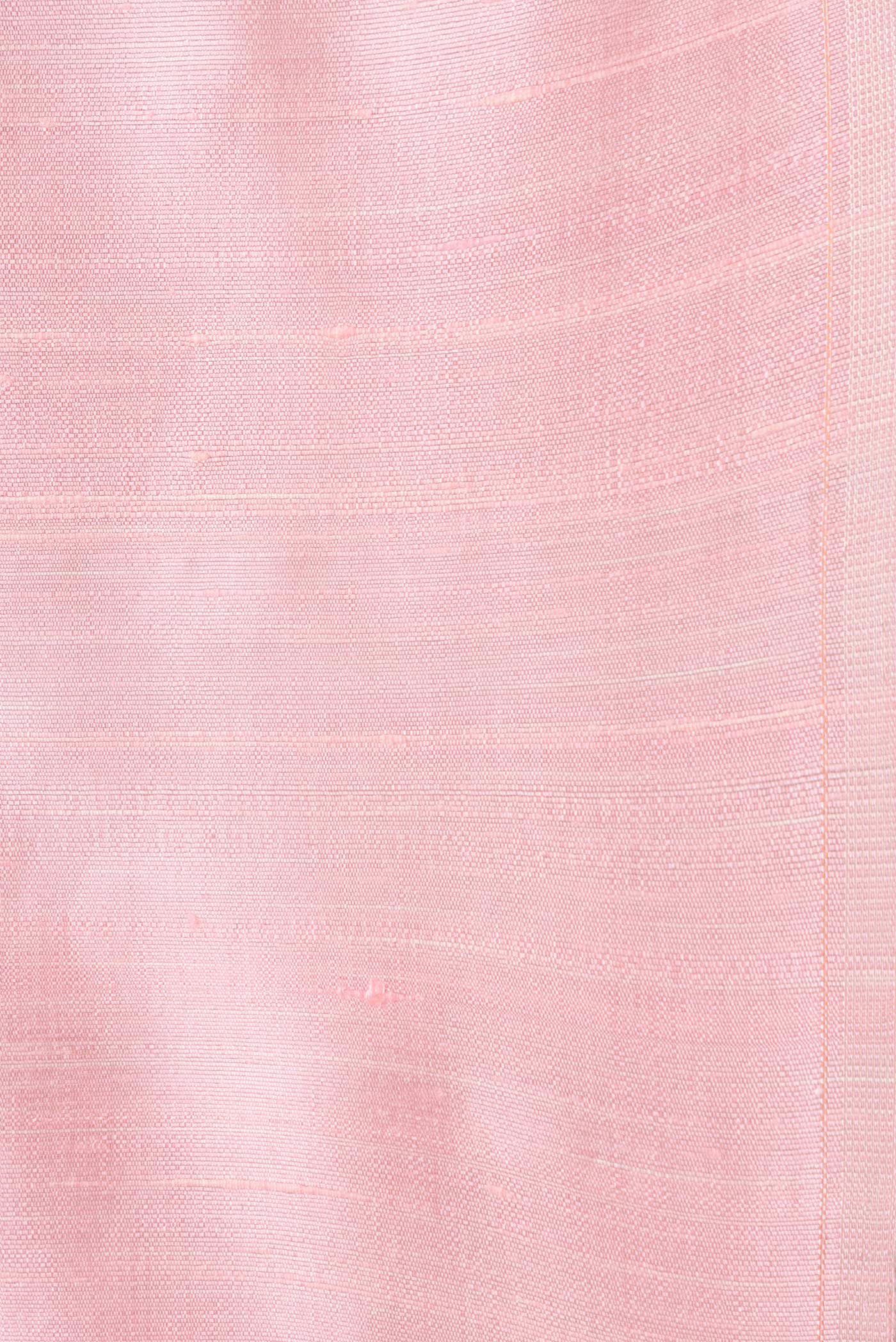 Border image of Pink Dual Tone Raw Silk Saree with Plain Body and Thin Zari Line. 