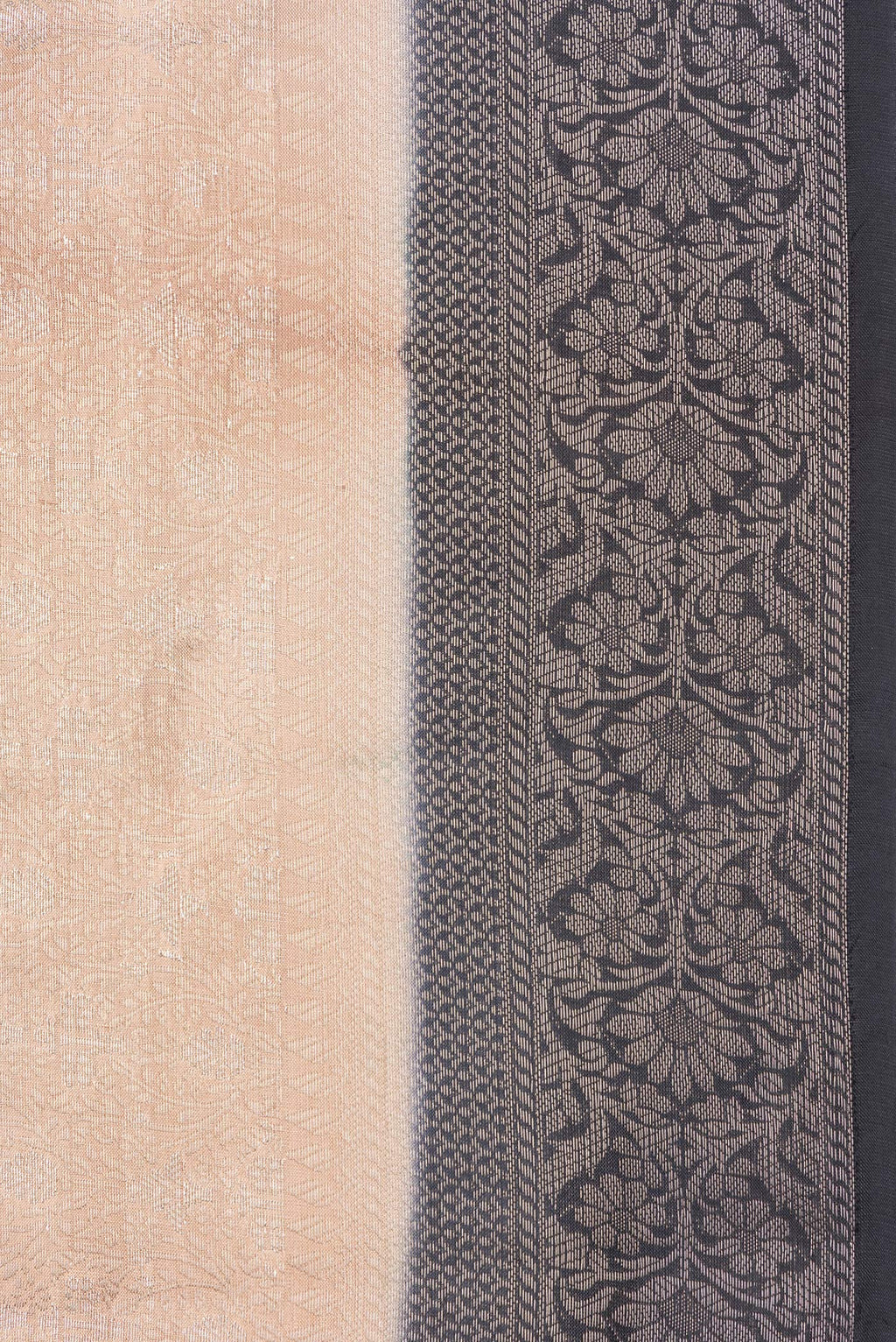Border image of Beige Dual Tone Tussar Silk Saree with Zari Brocade on the body and Zari Border. 
