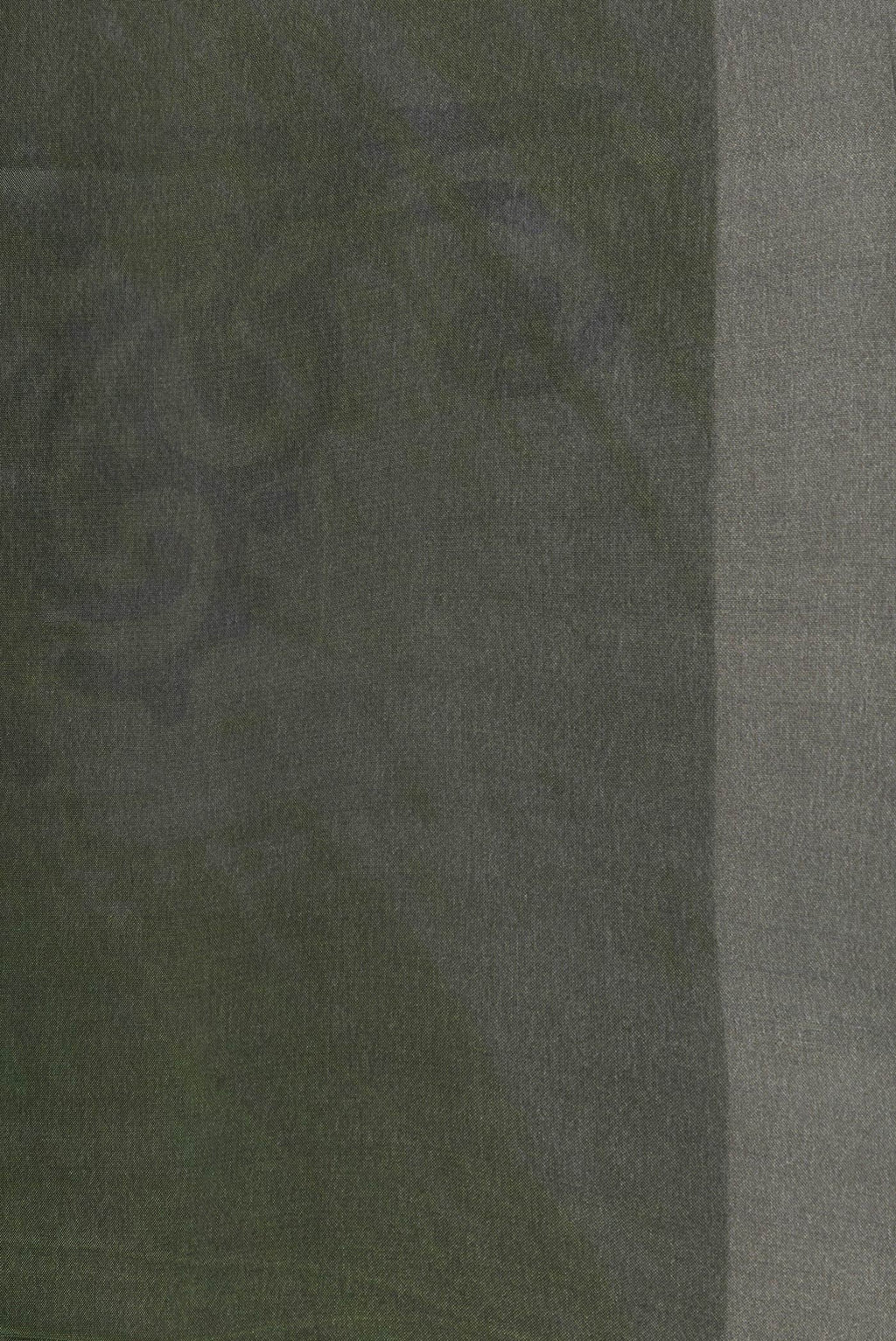 Border image of Mehandi Green Dual Tone Mysore Crepe Saree with Printed design on the body and Plain Border. 