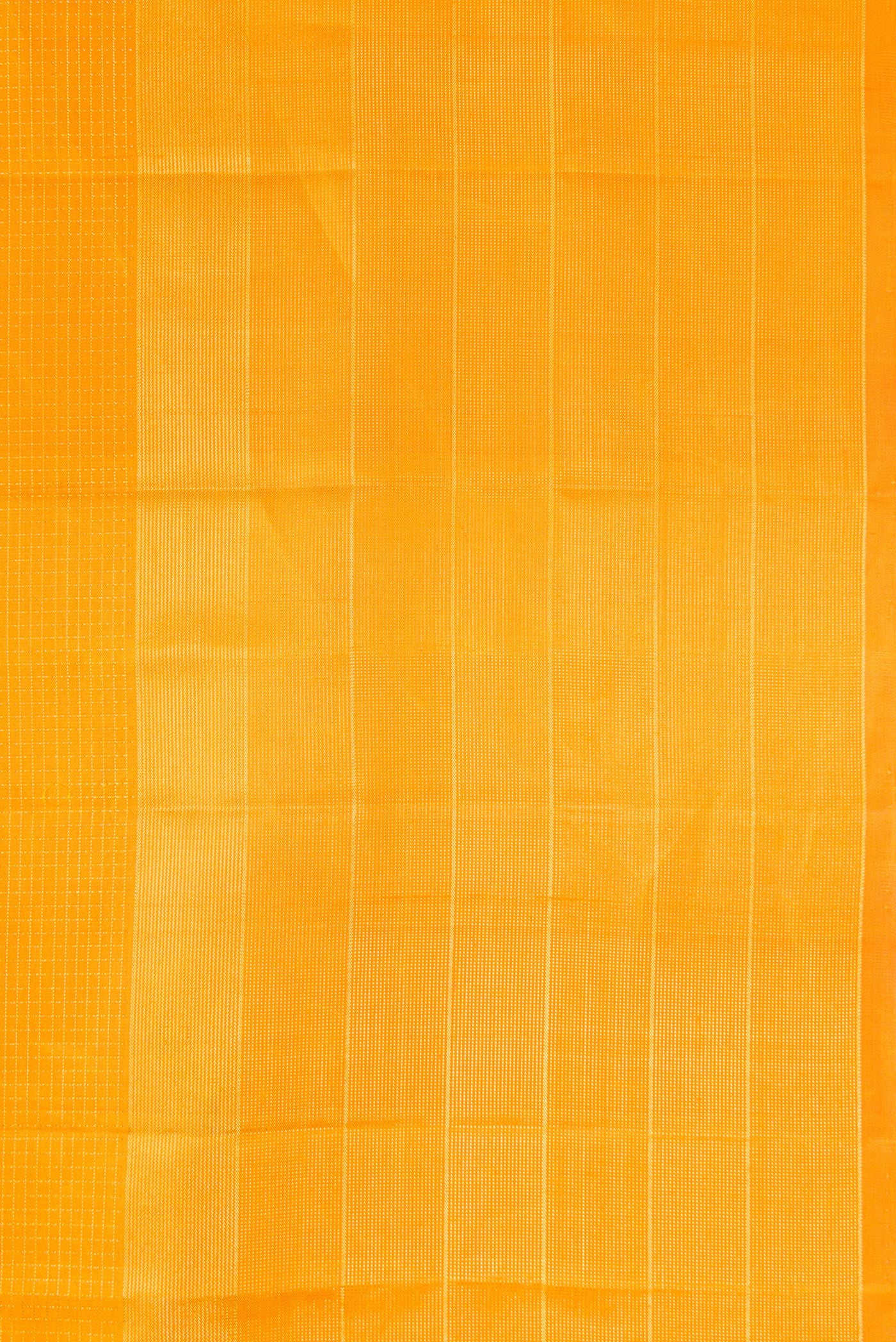 Border image of Yellow Dual Tone Kanchipuram Silk Saree with Checked design on the body and Zari Border. 