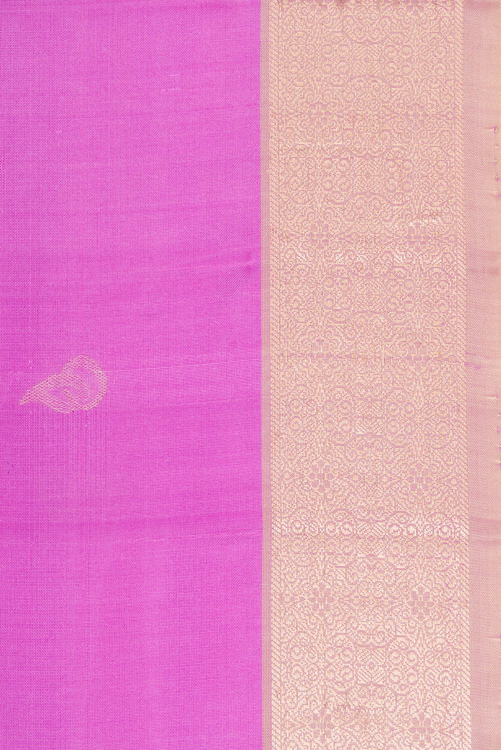 Border image of Lavender Dual Tone Soft Silk Saree with Zari Butta on the body and Zari Border. 