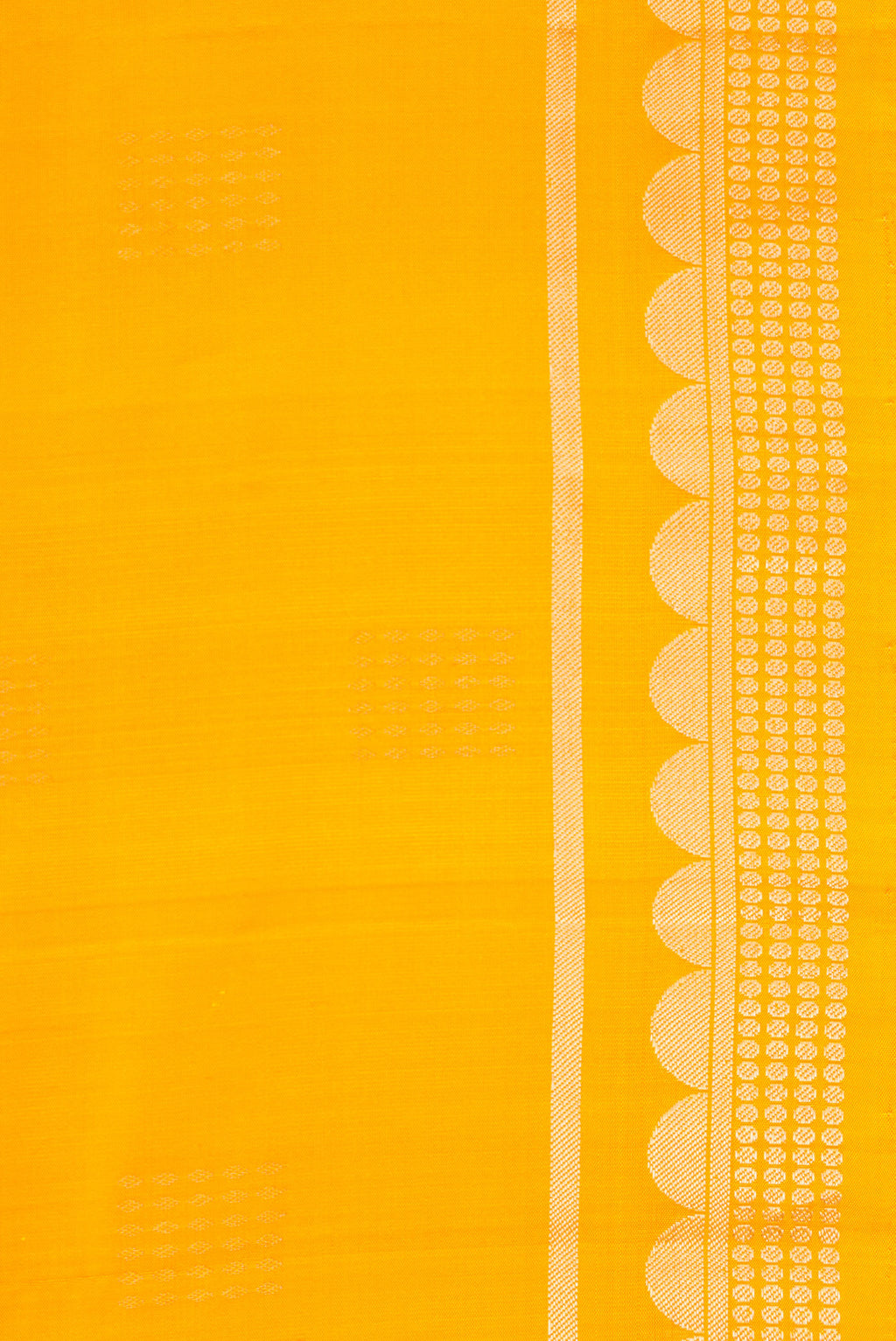 Border image of Mustard Dual Tone Soft Silk Saree with Zari Butta on the body and Zari Border. 