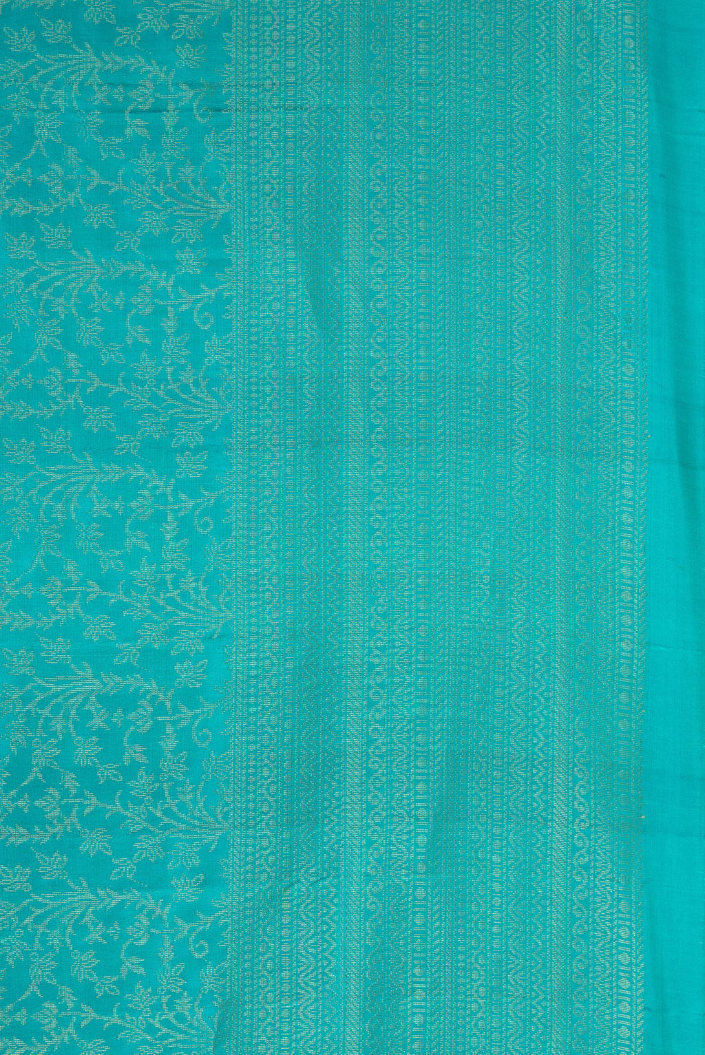 Border image of Sky Blue Dual Tone Soft Silk Saree with Zari Brocade on the body and Zari Border. 