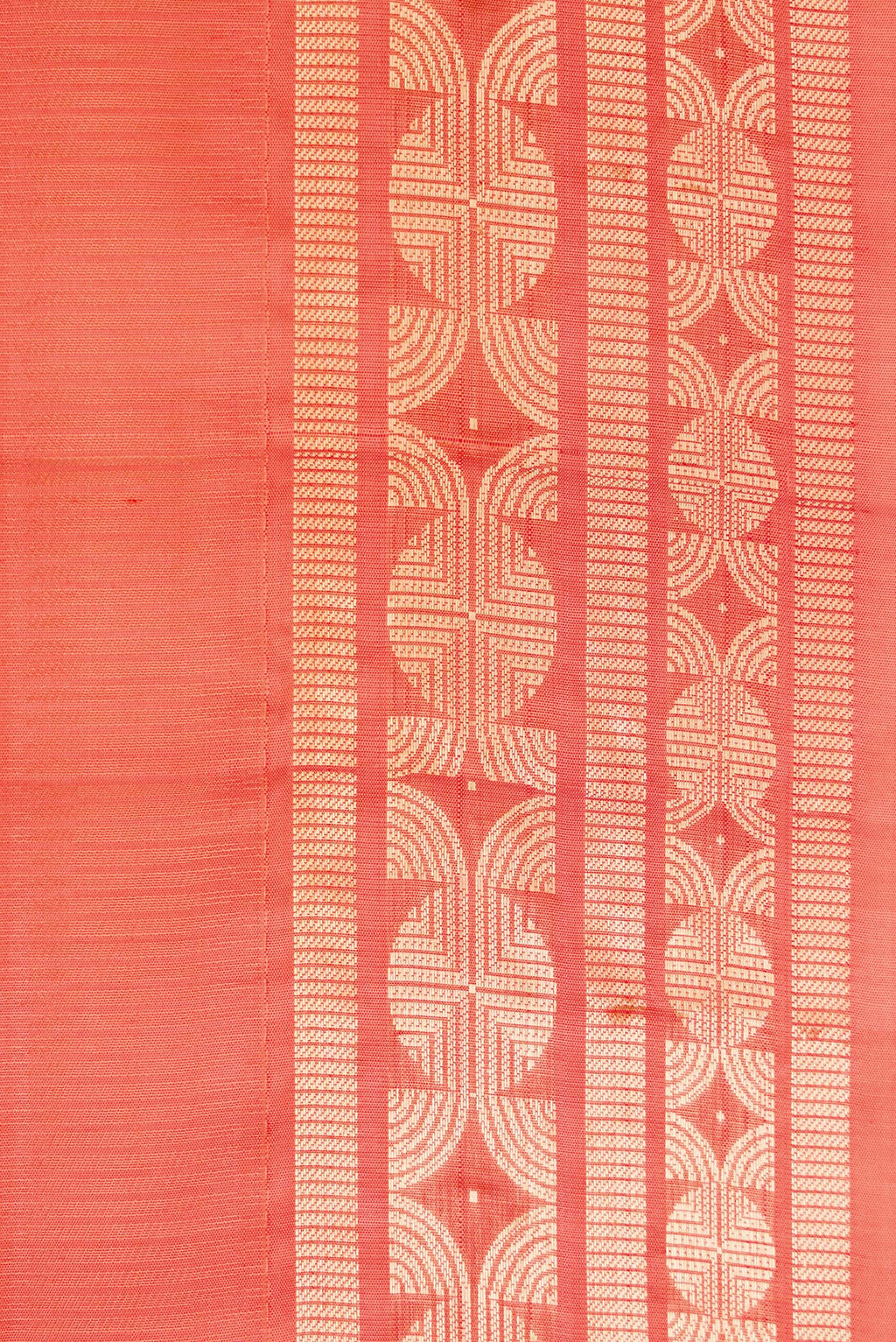 Border image of Golden Peach Dual Tone Soft Silk Saree with Zari Brocade on the body and Zari Border. 