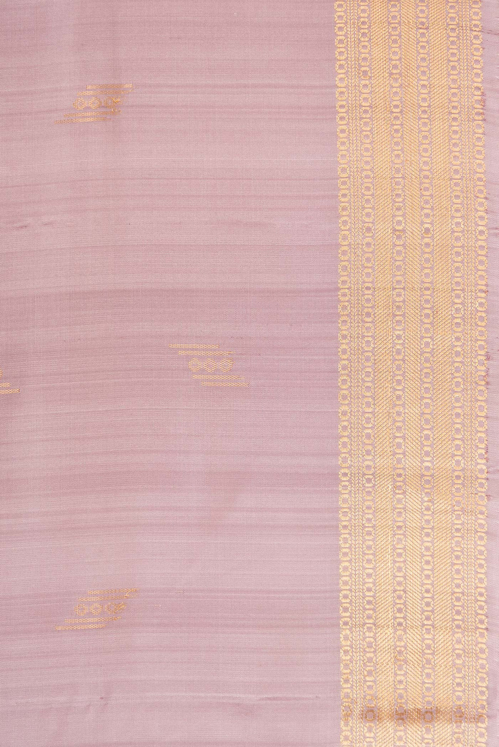Border image of Brown Dual Tone Soft Silk Saree with Zari Butta on the body and Zari Border. 