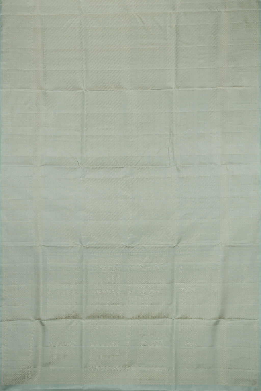 Flat view of Light Blue Dual Tone Soft Silk Saree with Zari Brocade on the body and Fancy Border. 
