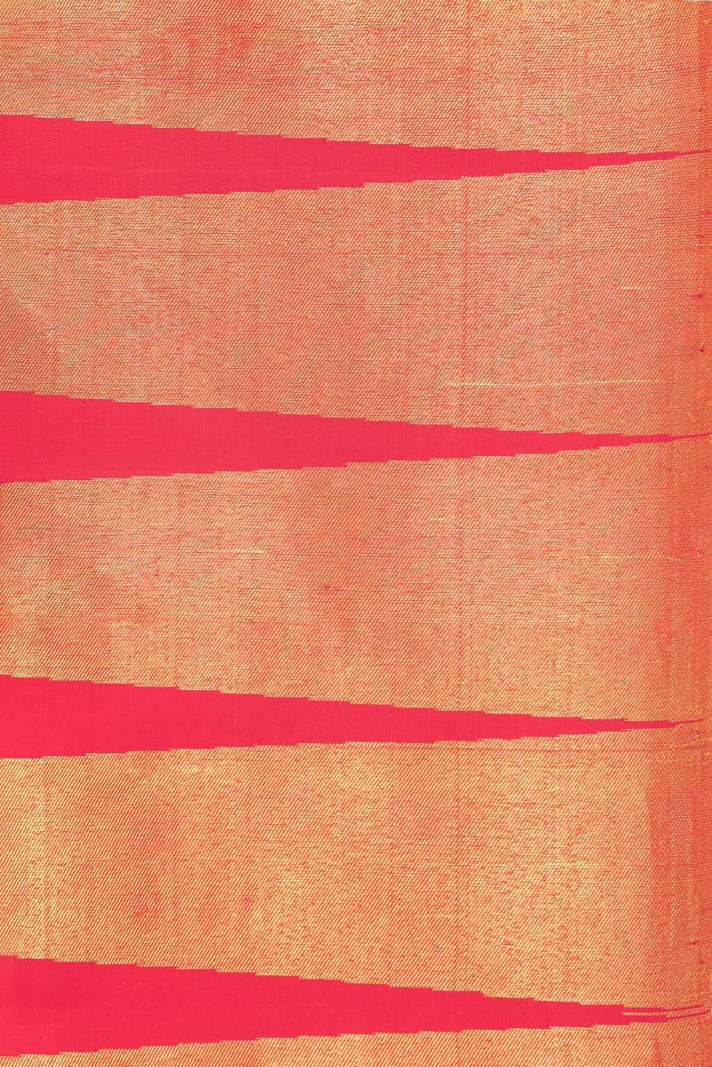 Border image of Pure Silk Red Dual Tone Kanjivaram Saree with Stripes on the body and Fancy Border. 