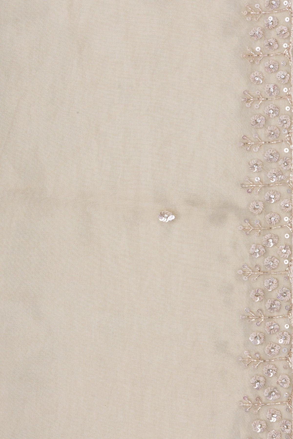 Border image of Pista Green Dual Tone Organza Silk Saree with Embroidery on the body and Sequin Border. 