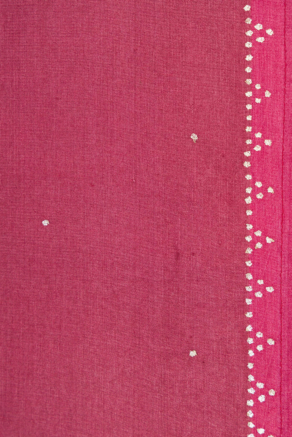 Border image of Magenta Dual Tone Tussar Silk Saree with Embroidery on the body and Embroidery Border. 