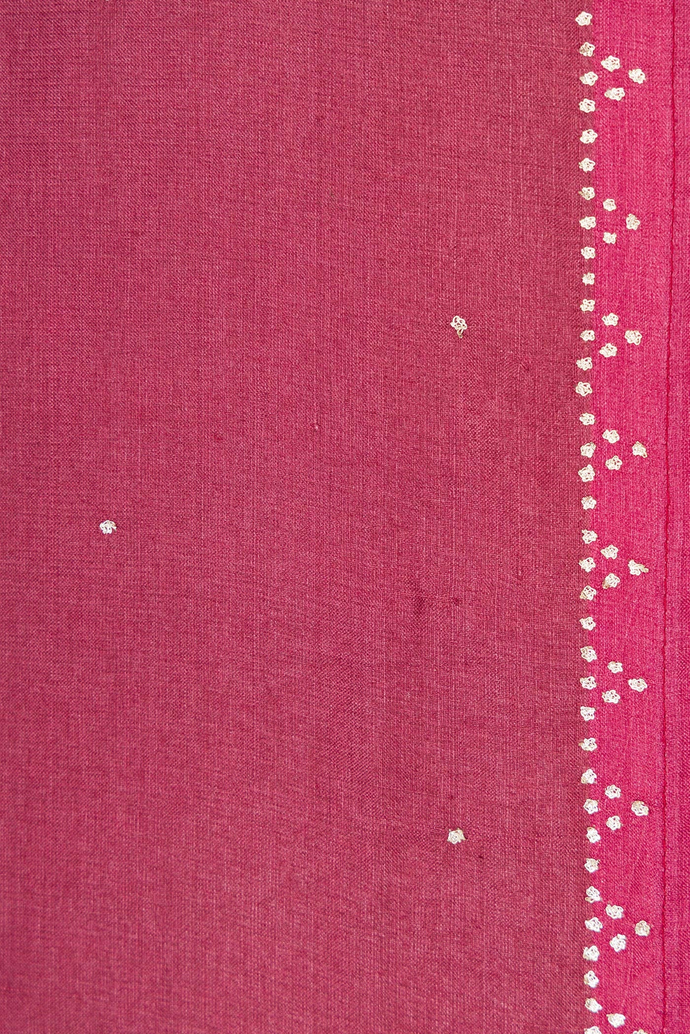 Border image of Magenta Dual Tone Tussar Silk Saree with Embroidery on the body and Embroidery Border. 