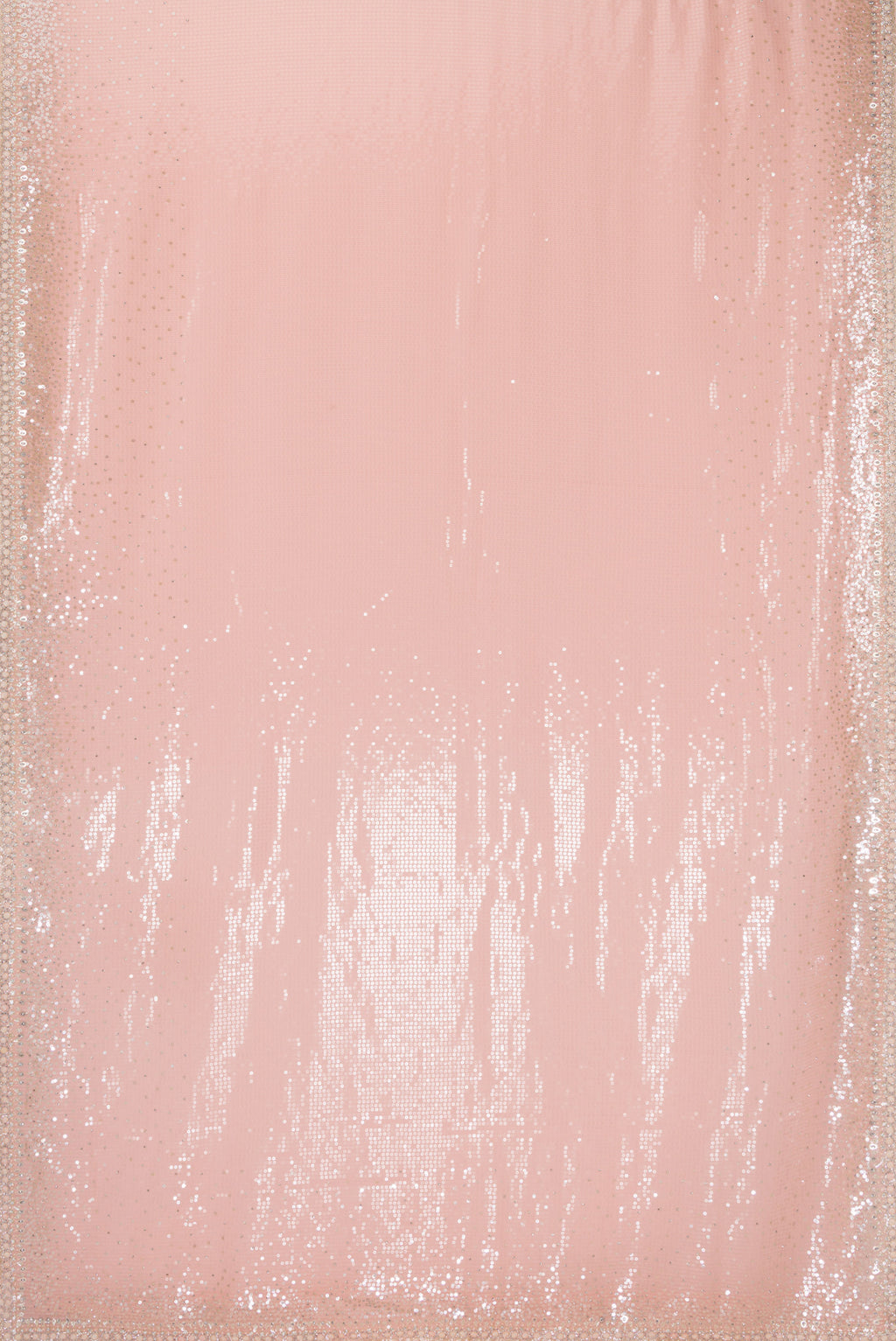 Flat view of Golden Peach Georgette Saree with Embroidered on the body and Sequin Border. 