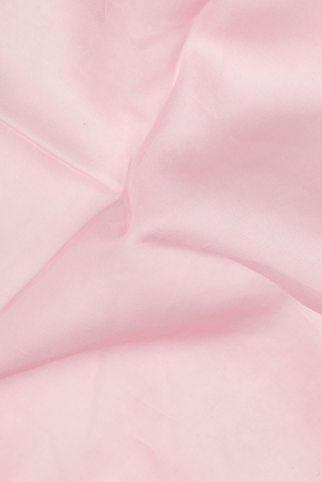 Close up of Pink Dual Tone Organza Saree with Embroidery on the body and Embroidery Border.  displaying folds