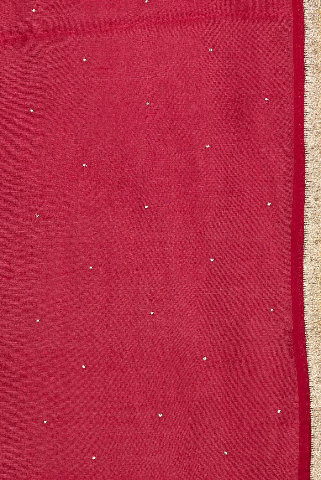 Border image of Red Dual Tone Organza Silk Saree with Embroidery on the body and Zari Border. 