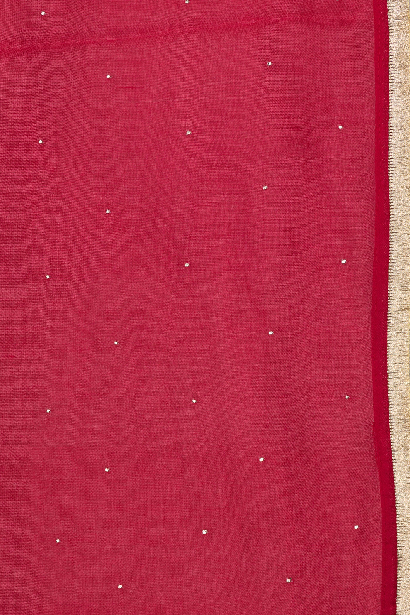 Border image of Red Dual Tone Organza Silk Saree with Embroidery on the body and Zari Border. 