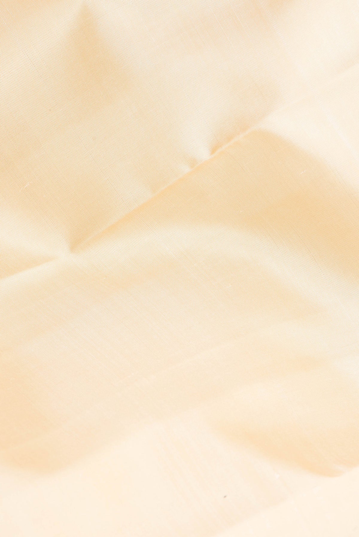 Close up of Pure Silk Sandal Dual Tone Kanjivaram Saree with Plain Body and Zari Border.  displaying folds