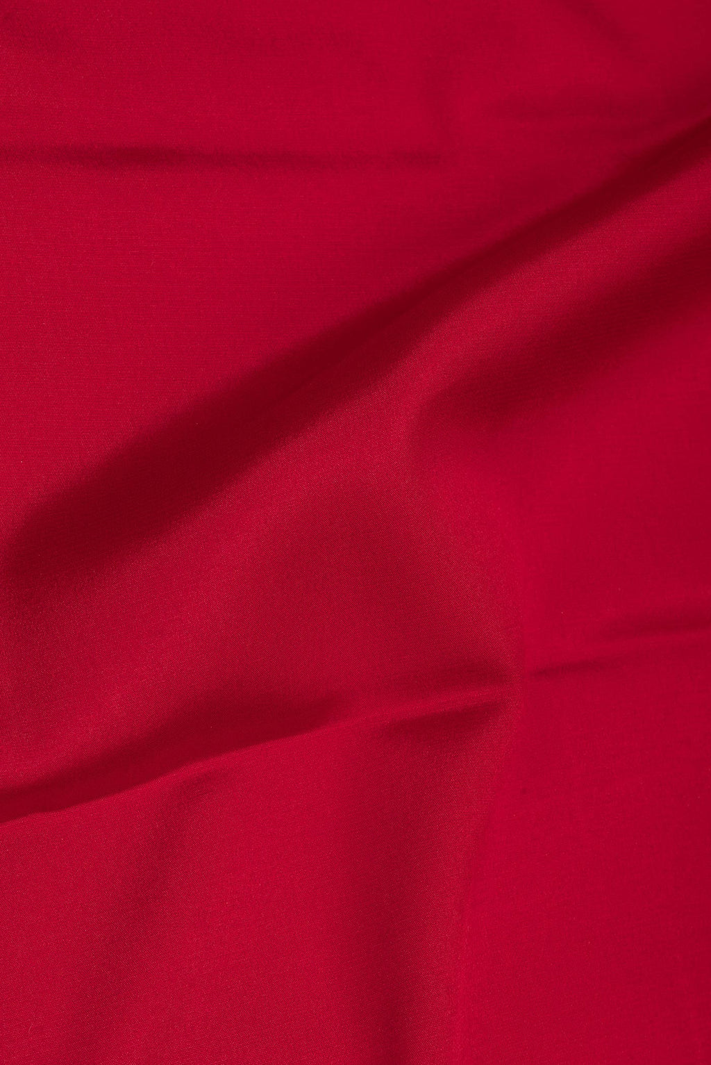 Close up of Pure Silk Maroon Mysore Silk Saree with Plain Body and Zari Border.  displaying folds