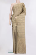 Pure Silk Brown Dual Tone Banarasi Georgette Saree with Zari Brocade on the body and Zari Border.  displayed on a mannequin