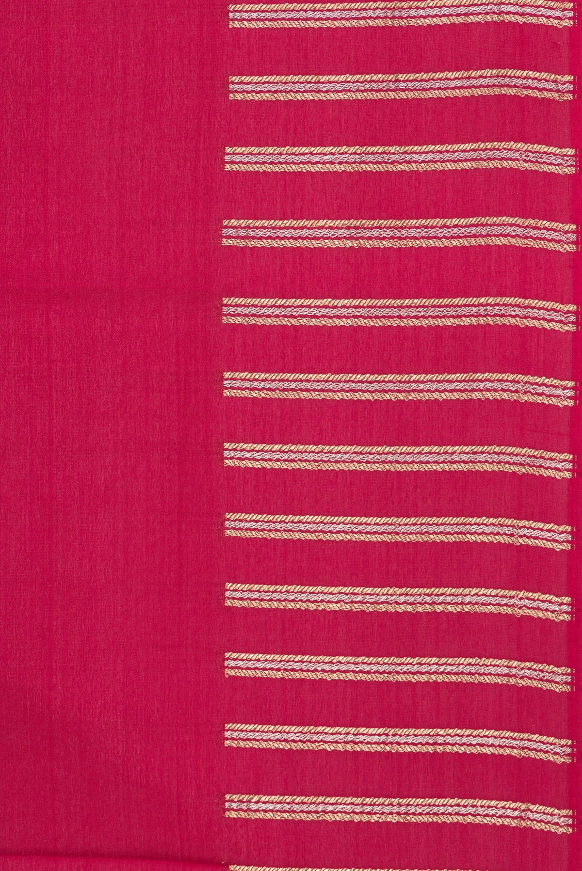 Border image of Dark Pink Georgette Saree with Plain Body and Fancy Border. 