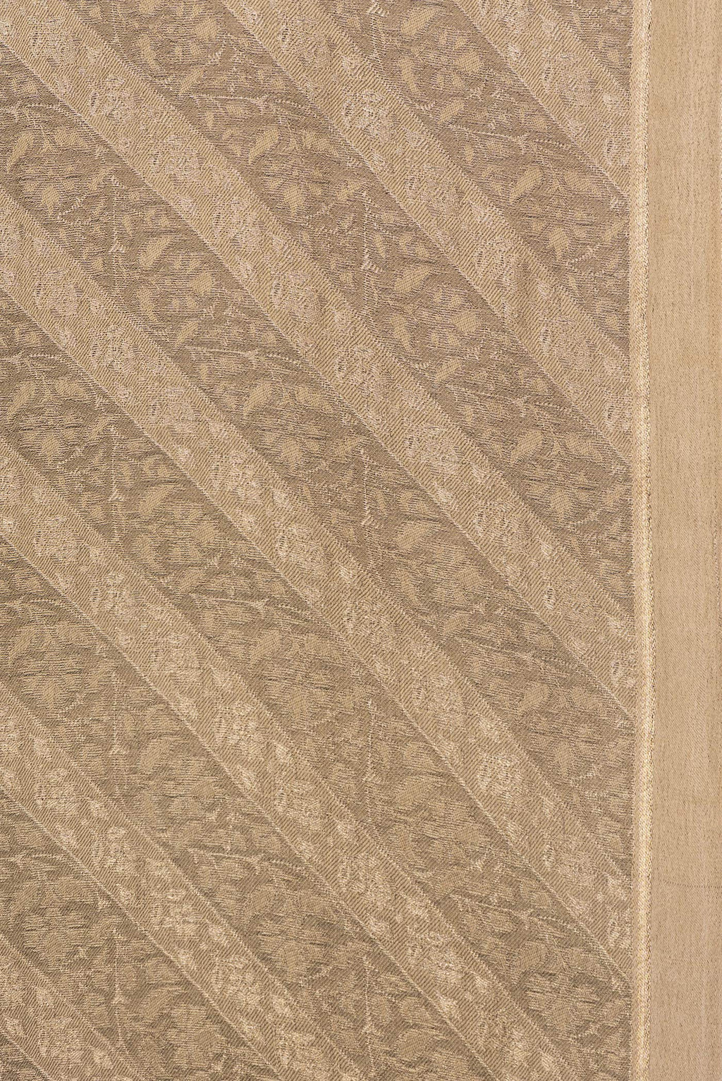 Border image of Brown Dual Tone Banarasi Georgette Saree with Zari Brocade on the body and Zari Border. 
