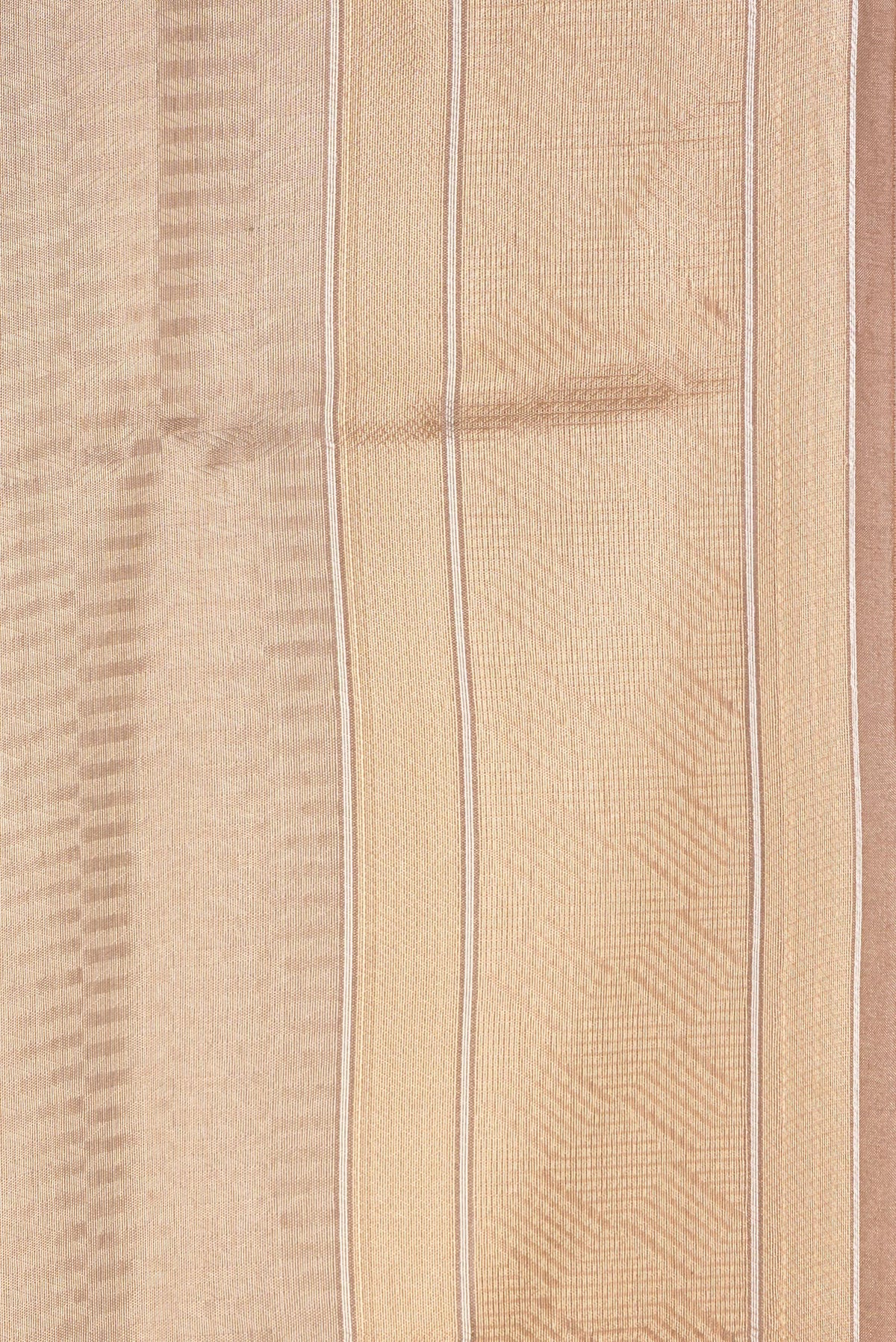 Border image of Pure Silk Brown Dual Tone Banarasi Saree with Zari Brocade on the body and Fancy Border. 