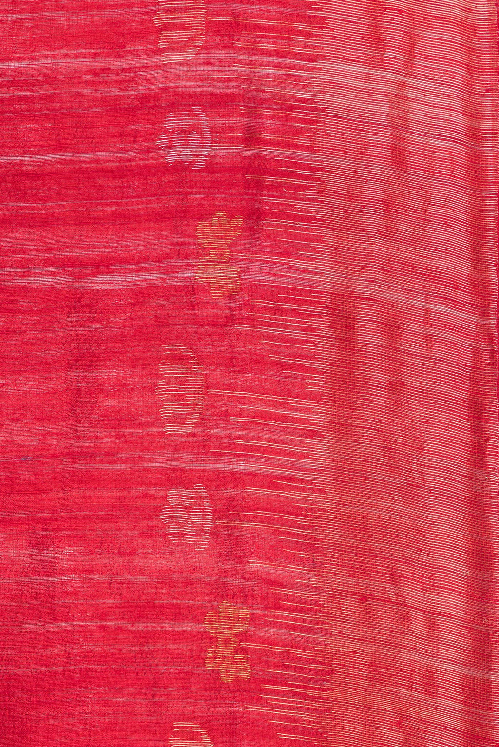 Border image of Pure Silk Maroon Dual Tone Jute Saree with Zari Butta on the body and Fancy Border. 