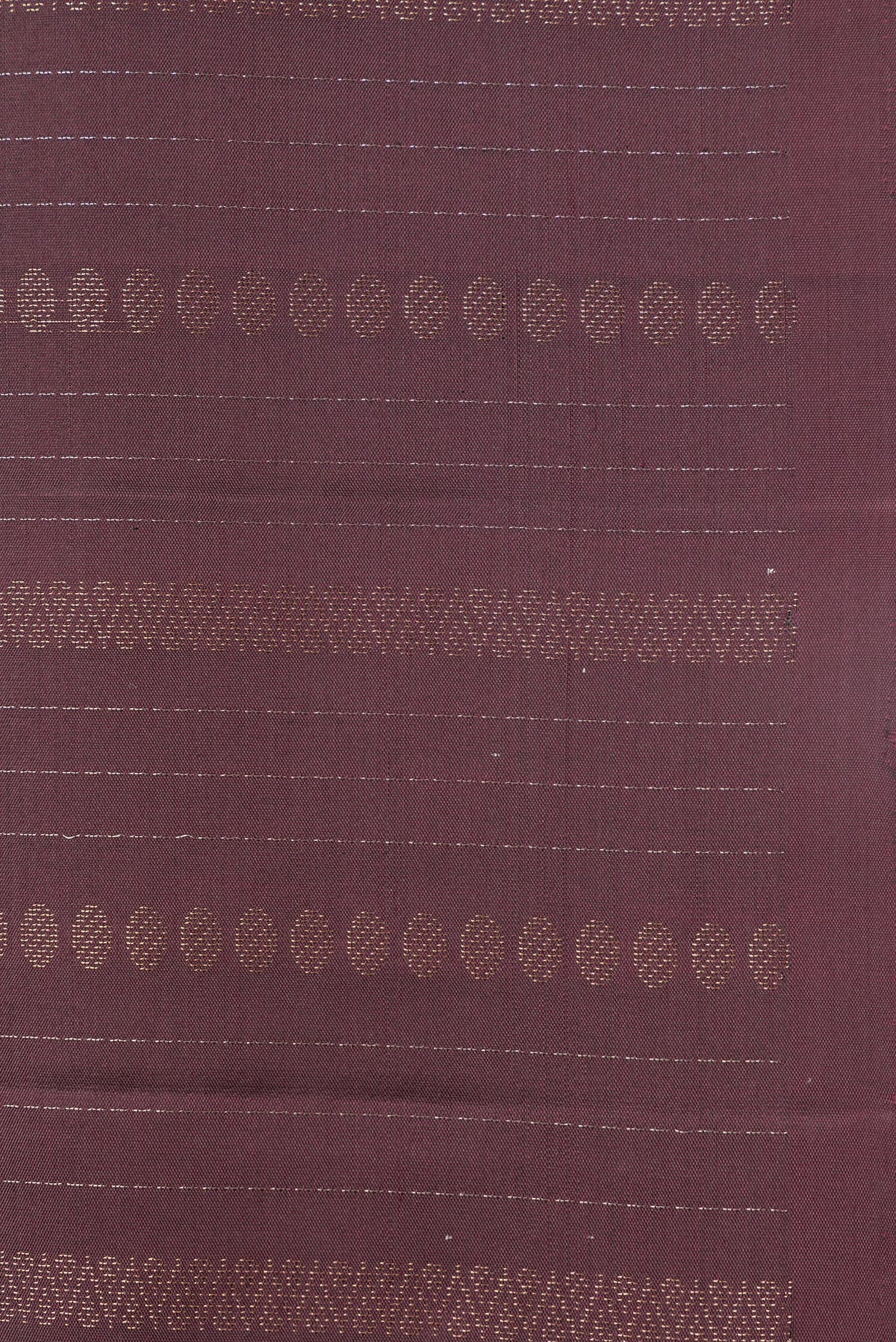 Border image of Pure Silk Coffee Brown Dual Tone Soft Saree with Stripes on the body and Without Border. 